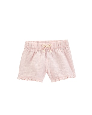 Short infantil texturizado com elástico rosa | Carter's