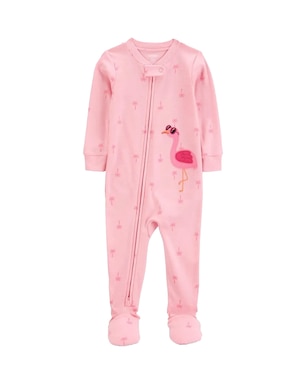 Macacão pijama bebê pezinhos flamingo rosa | Carter's