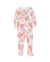Macacão pijama bebê com pezinhos floral off-white | Carter's