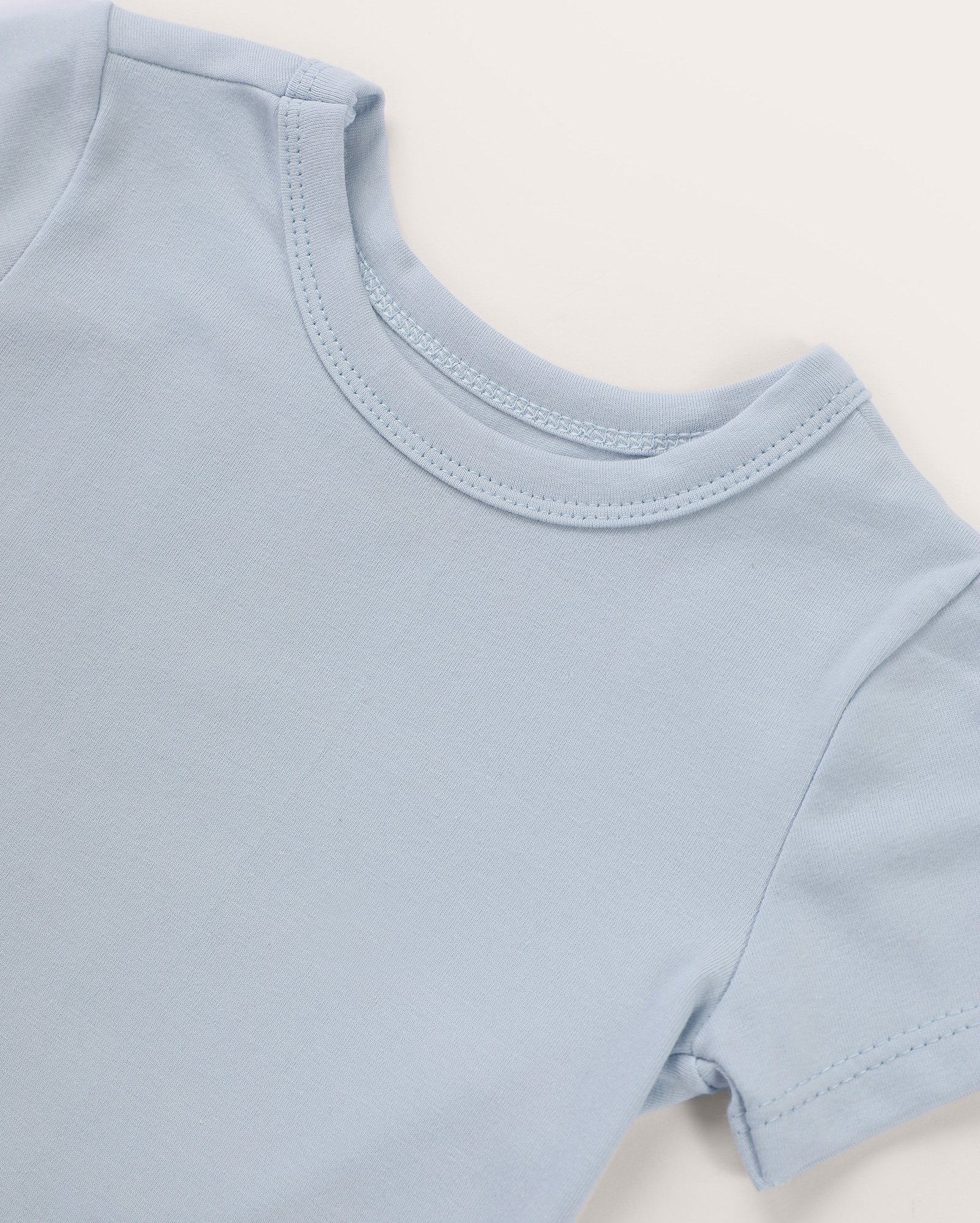 Blusa infantil manga curta 1-4A - Azul Claro