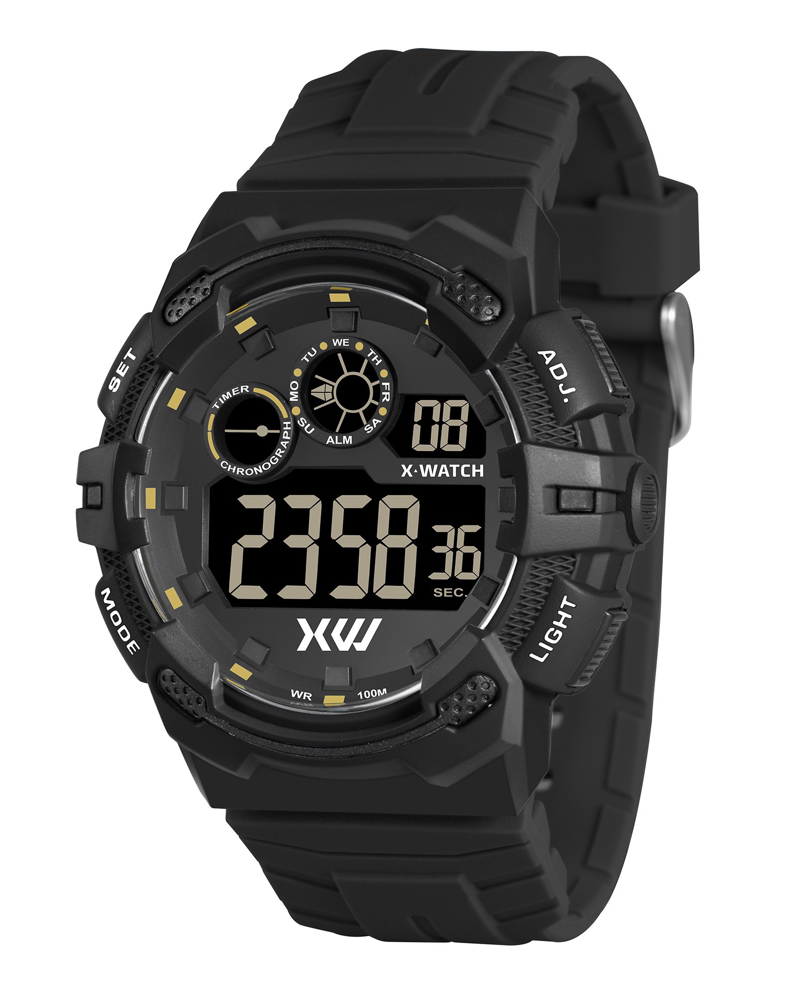 Relógio masculino digital XMPPD739 PXPX preto | X-Watch