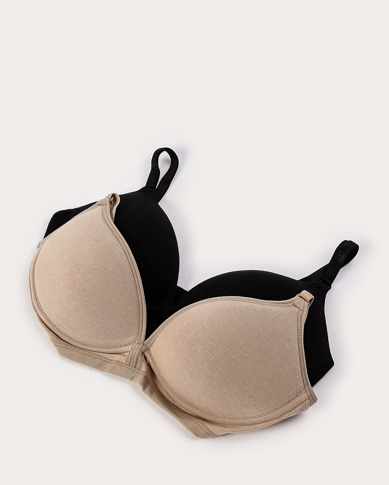Kit sutiã 2 peças base com bojo antialérgico multicor | Delcotton