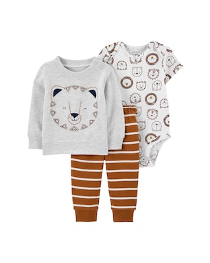 Conjunto longo bebê 3 peças tigre multicor | Carter's