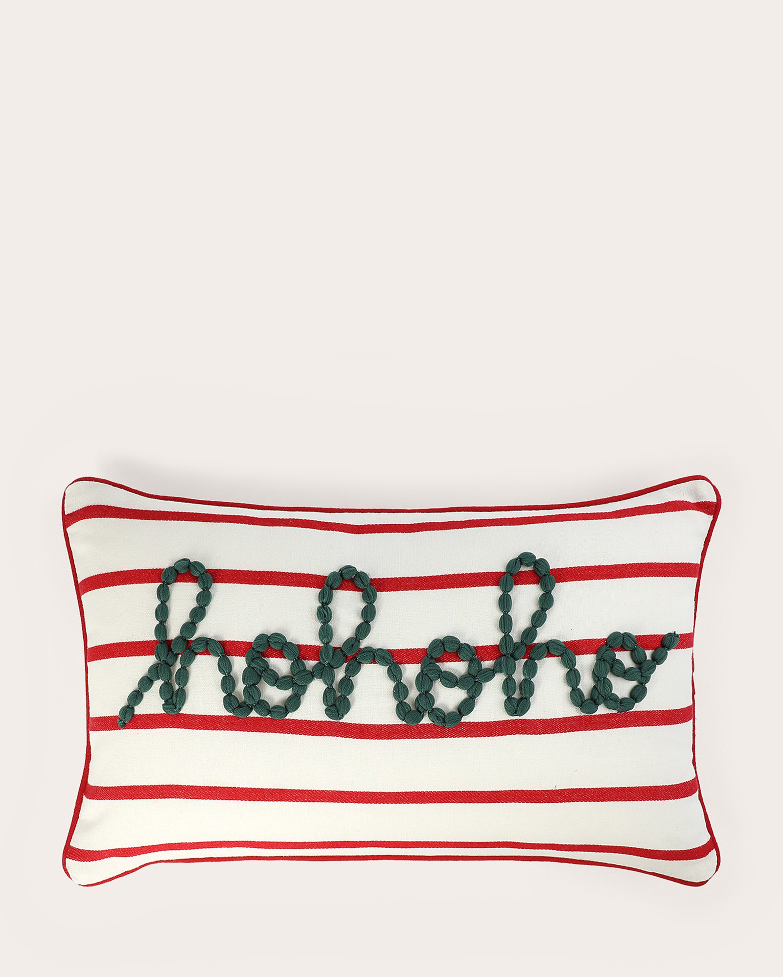 Almofada 30x50cm hohoho listrada branca | Casa Riachuelo