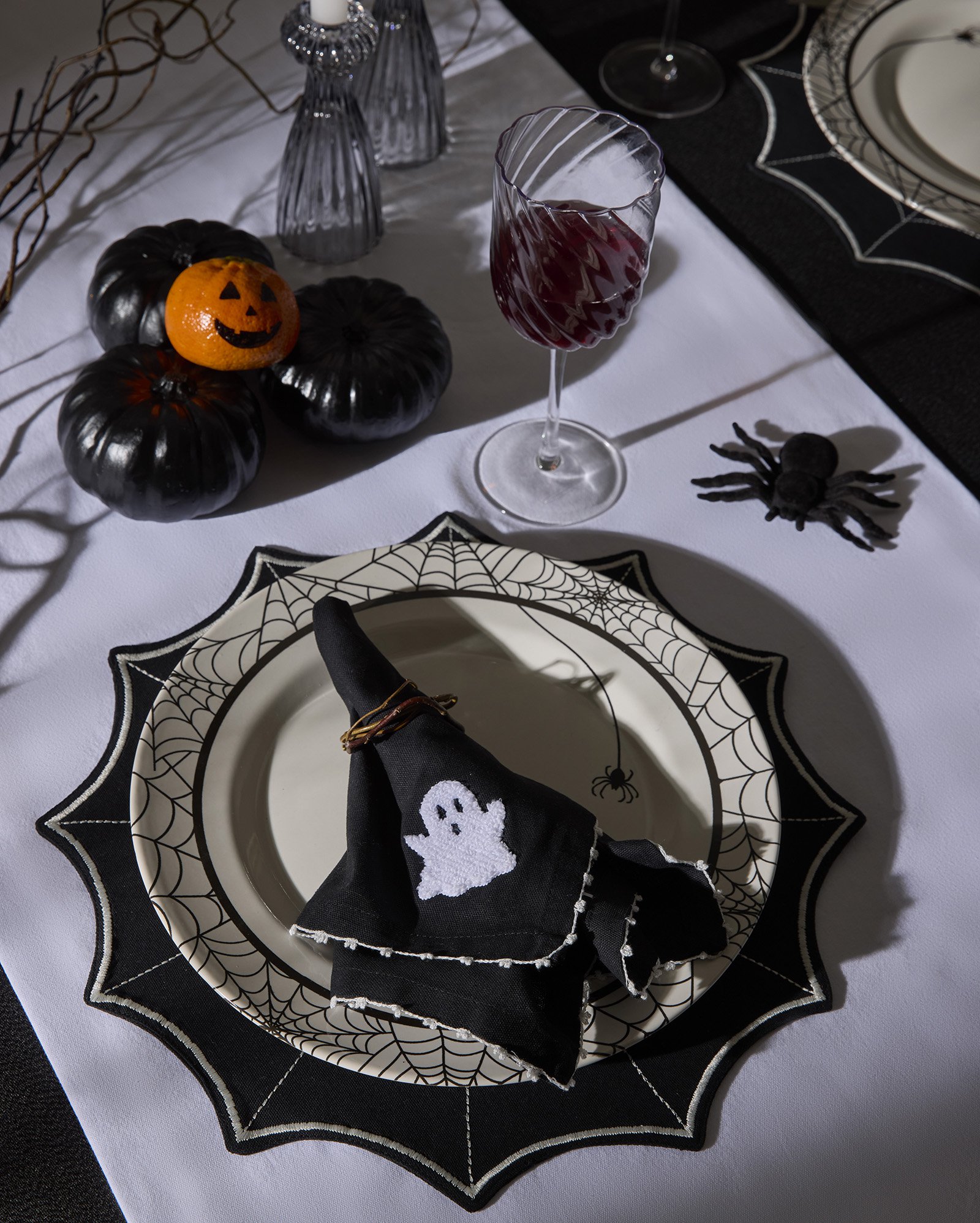 Kit guardanapos 2 peças fantasminha preto | Casa Riachuelo