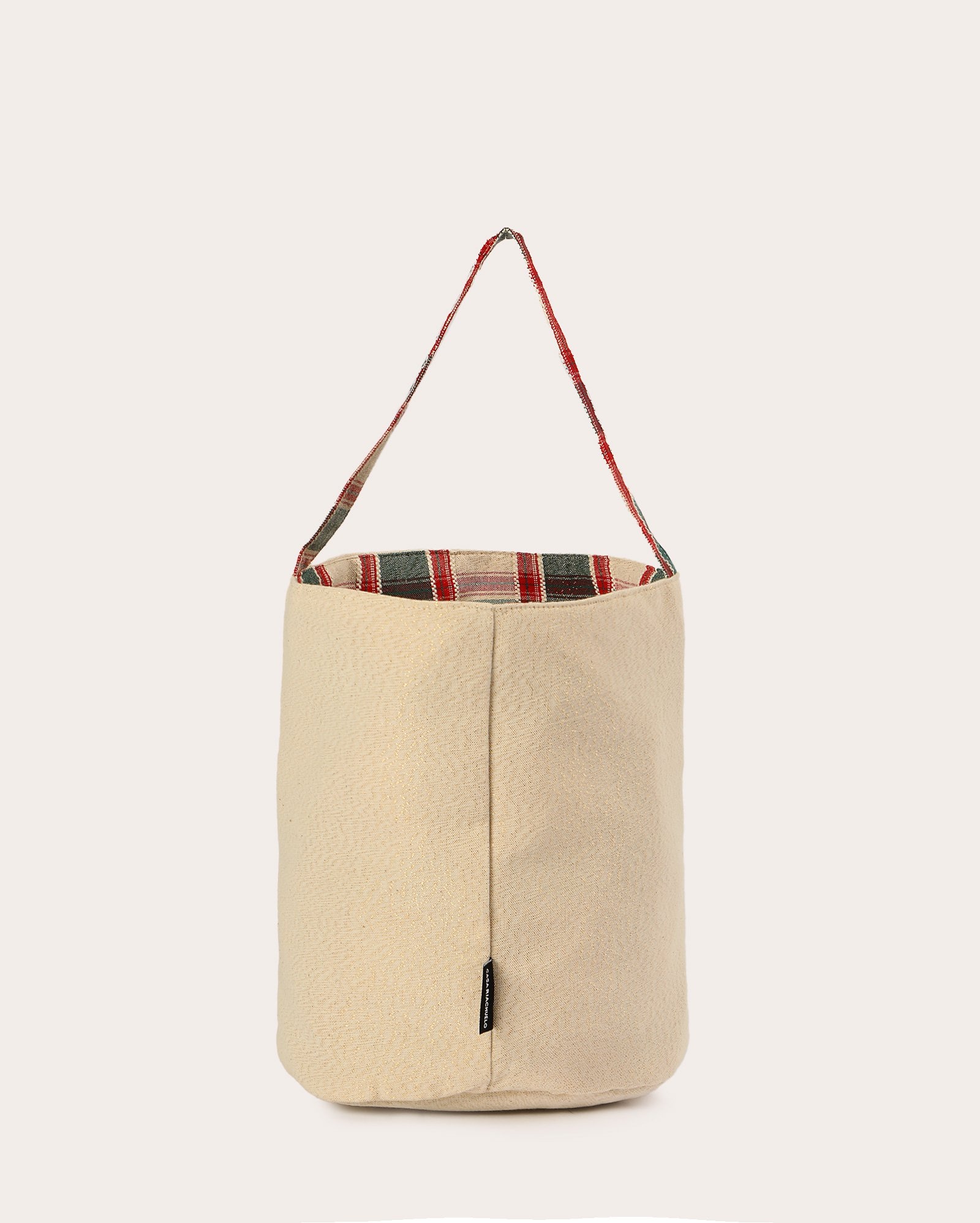 Cesto multiuso natalino xadrez 20x26cm multicor | Casa Riachuelo