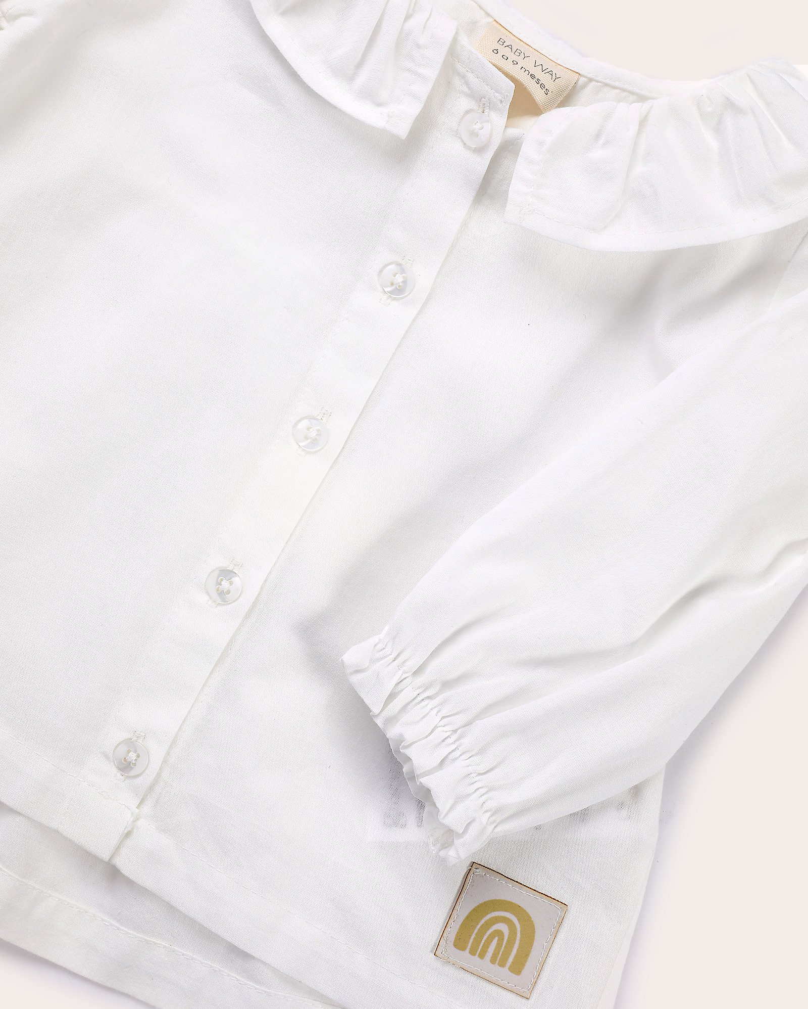 Bata infantil com gola lisa branca | Baby Way