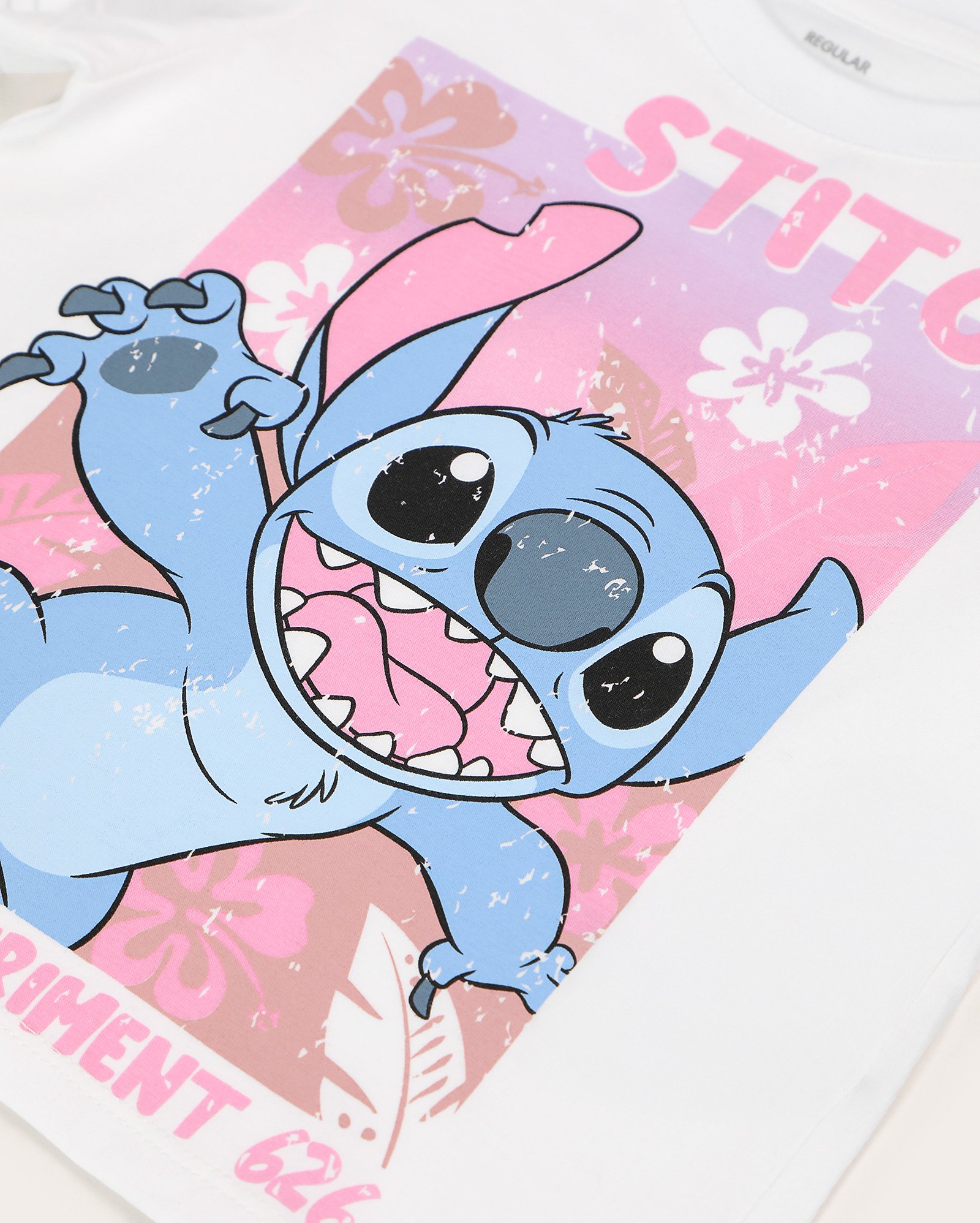 Camiseta infantil the experiment 626 Stitch 4-10A branca | Disney