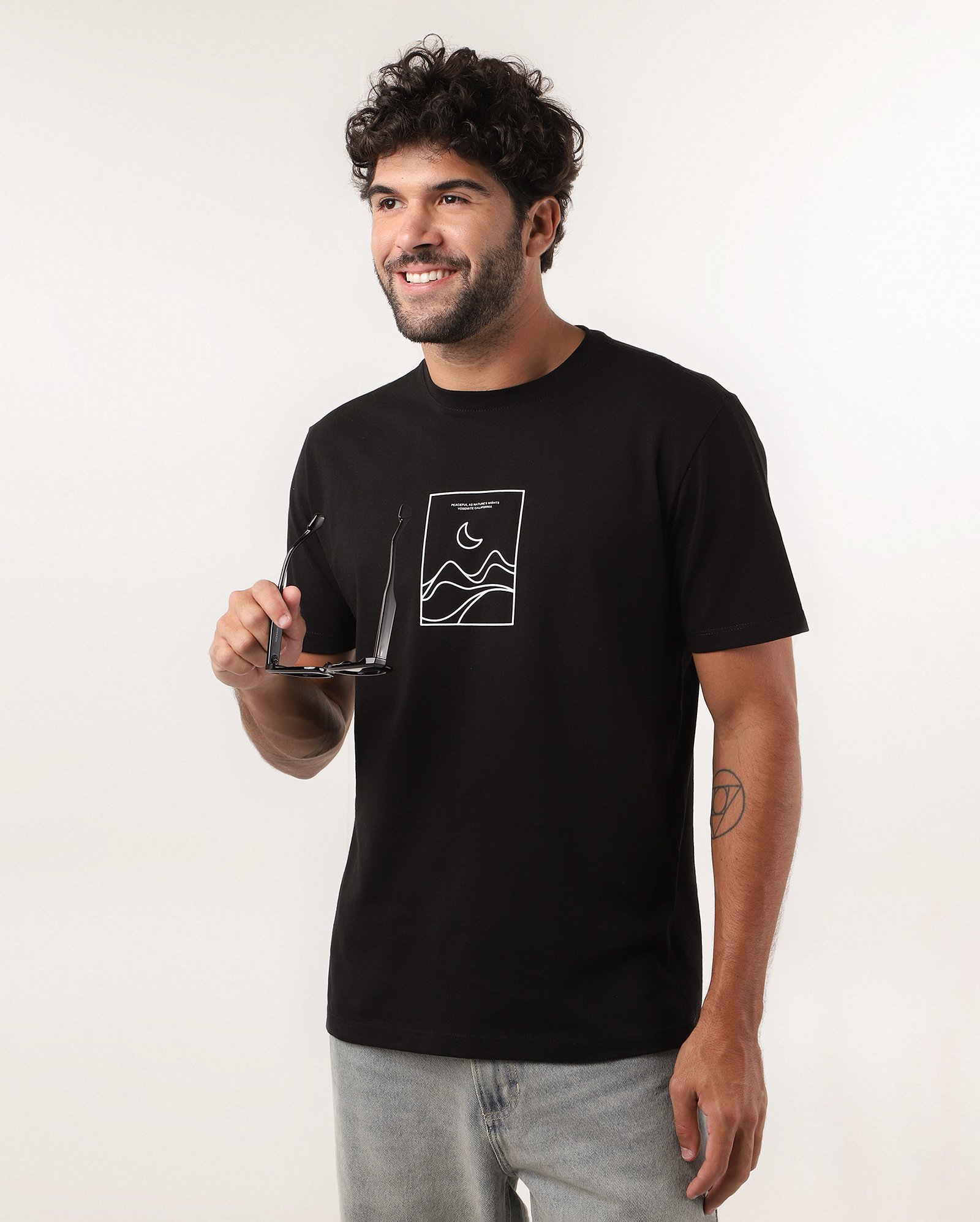 Camiseta masculina Yosemite California preta | Pool