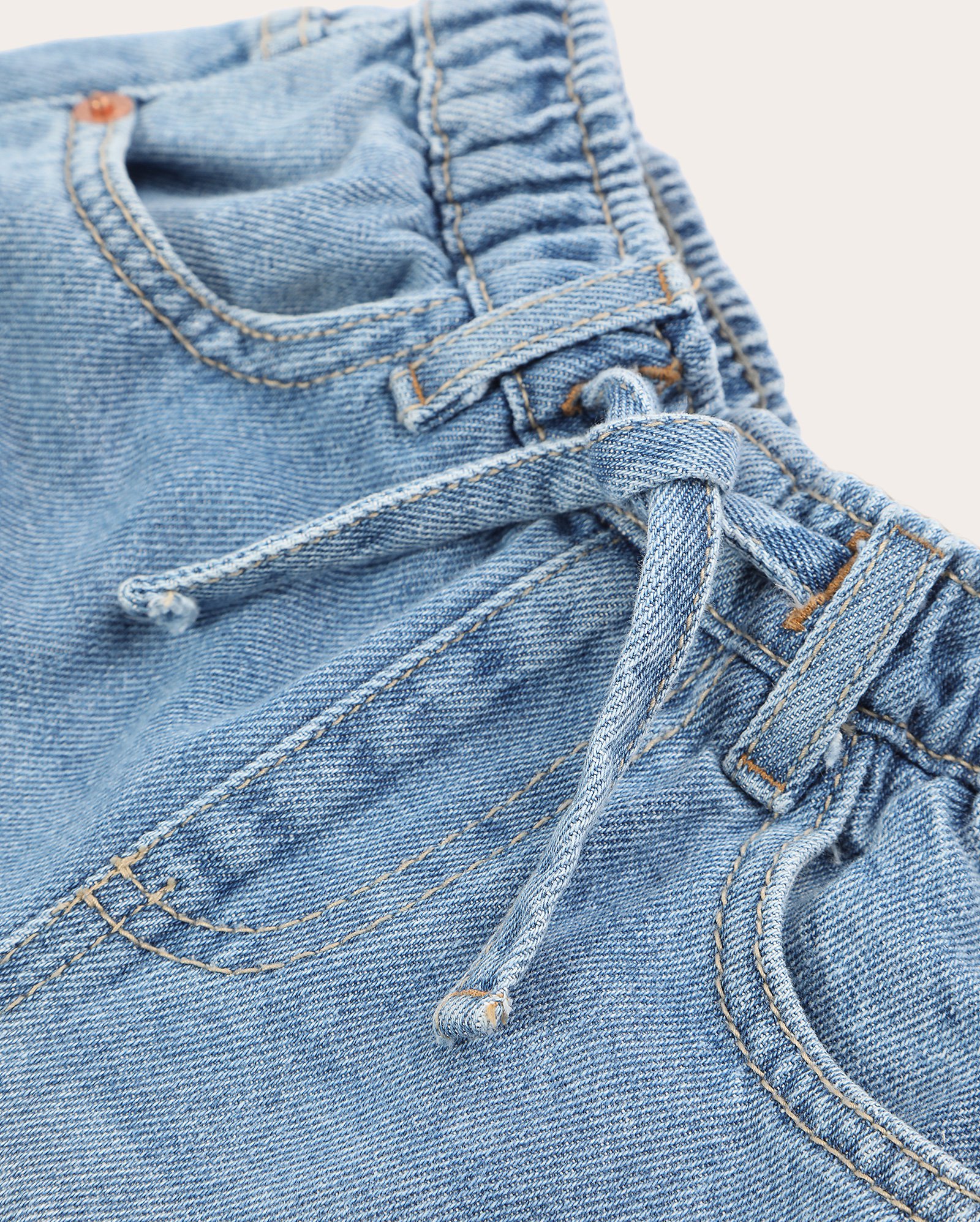 Calça jeans infantil wide leg estonada 4-10A - denim médio