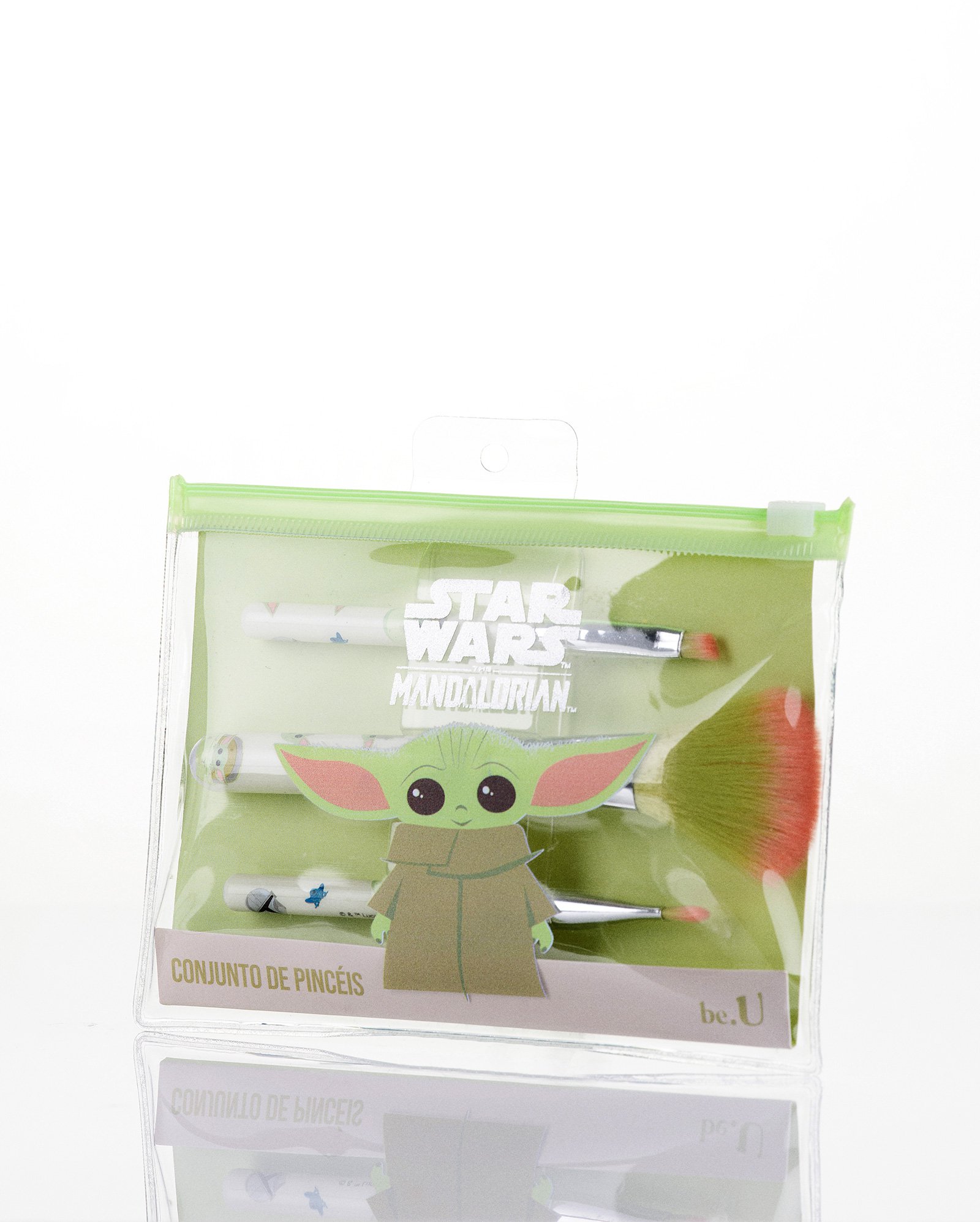 Kit pincéis para maquiagem 3 peças Baby Yoda multicor | be.U by Riachuelo + Star Wars