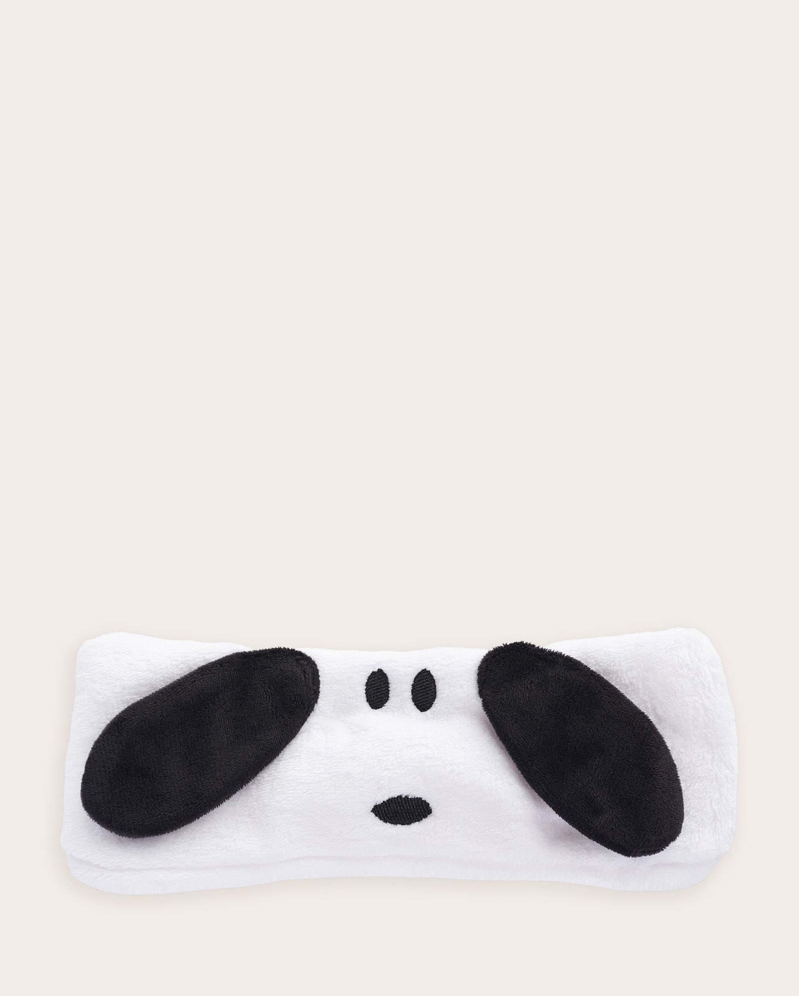 Faixa para skincare atoalhada Snoopy branca | be.U + Peanuts
