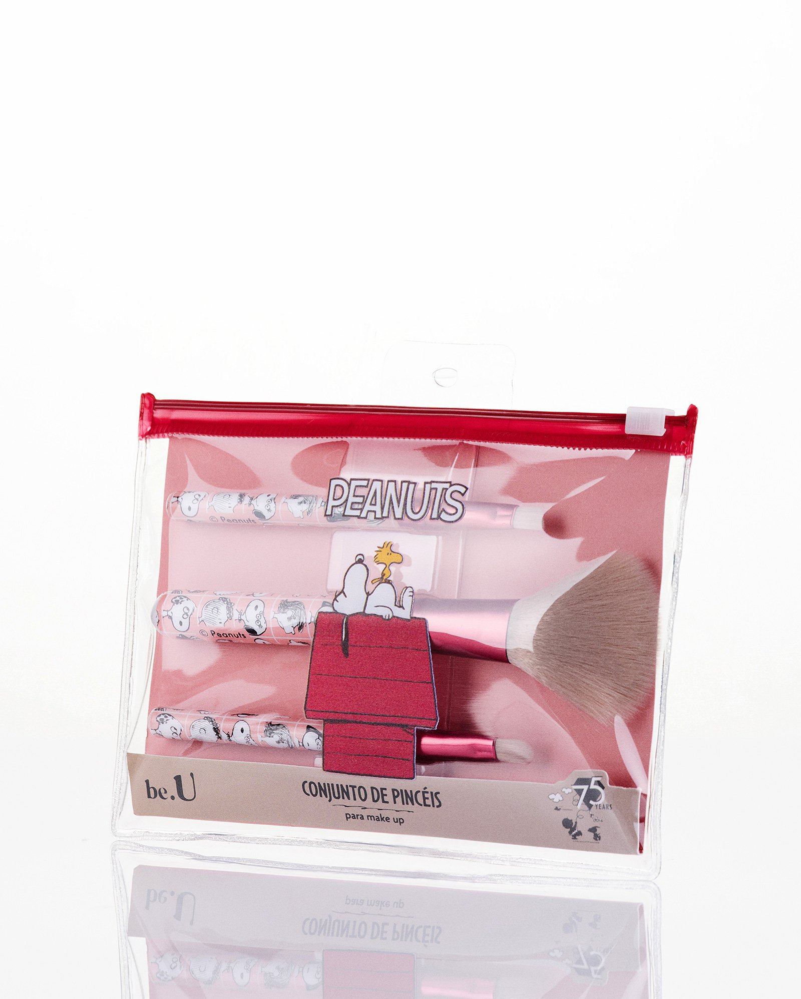 Kit pincéis para maquiagem 3 peças Snoopy multicor | be.U by Riachuelo + Peanuts
