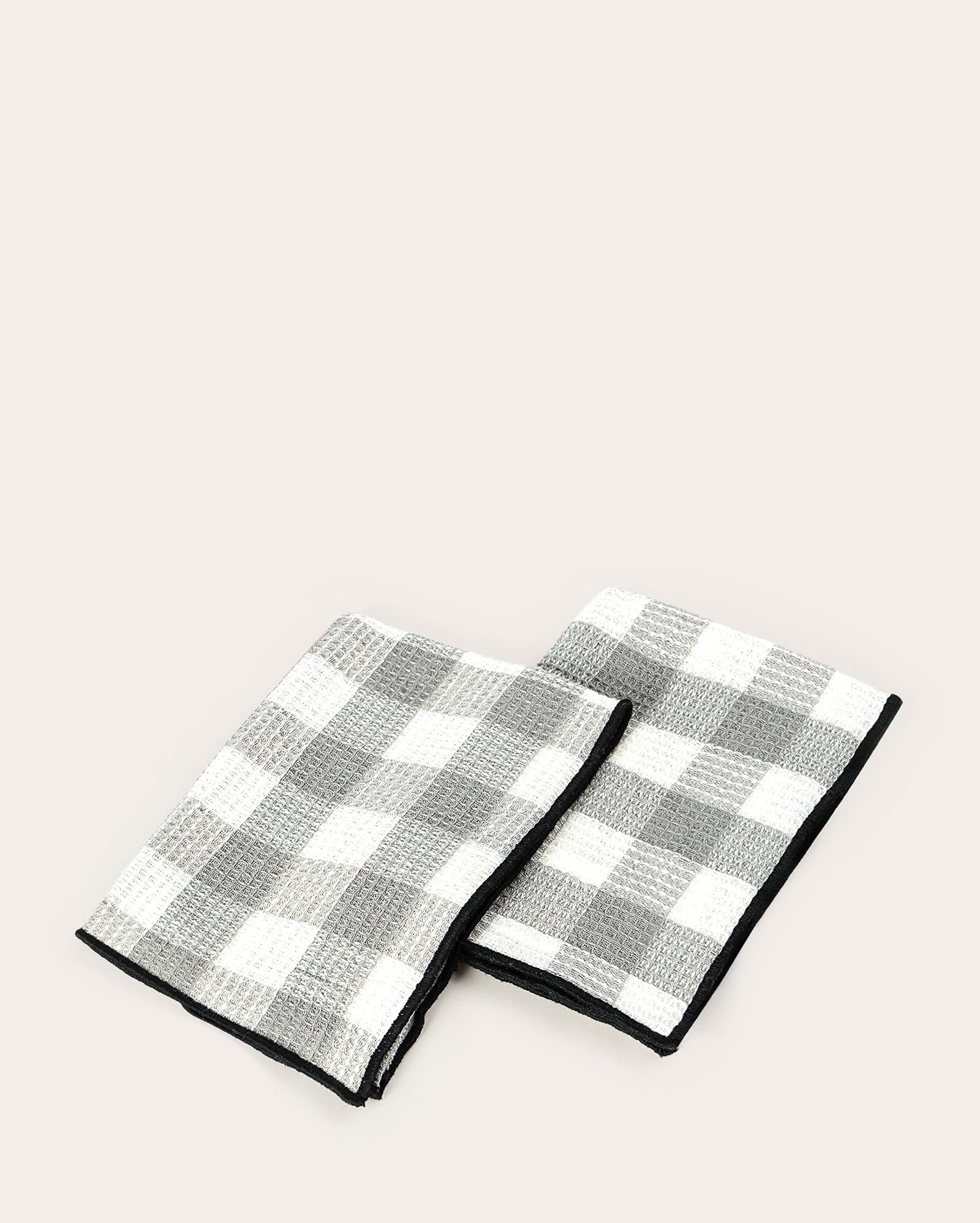 Kit guardanapo de tecido 2 peças Vicente xadrez - cinza | Casa Riachuelo