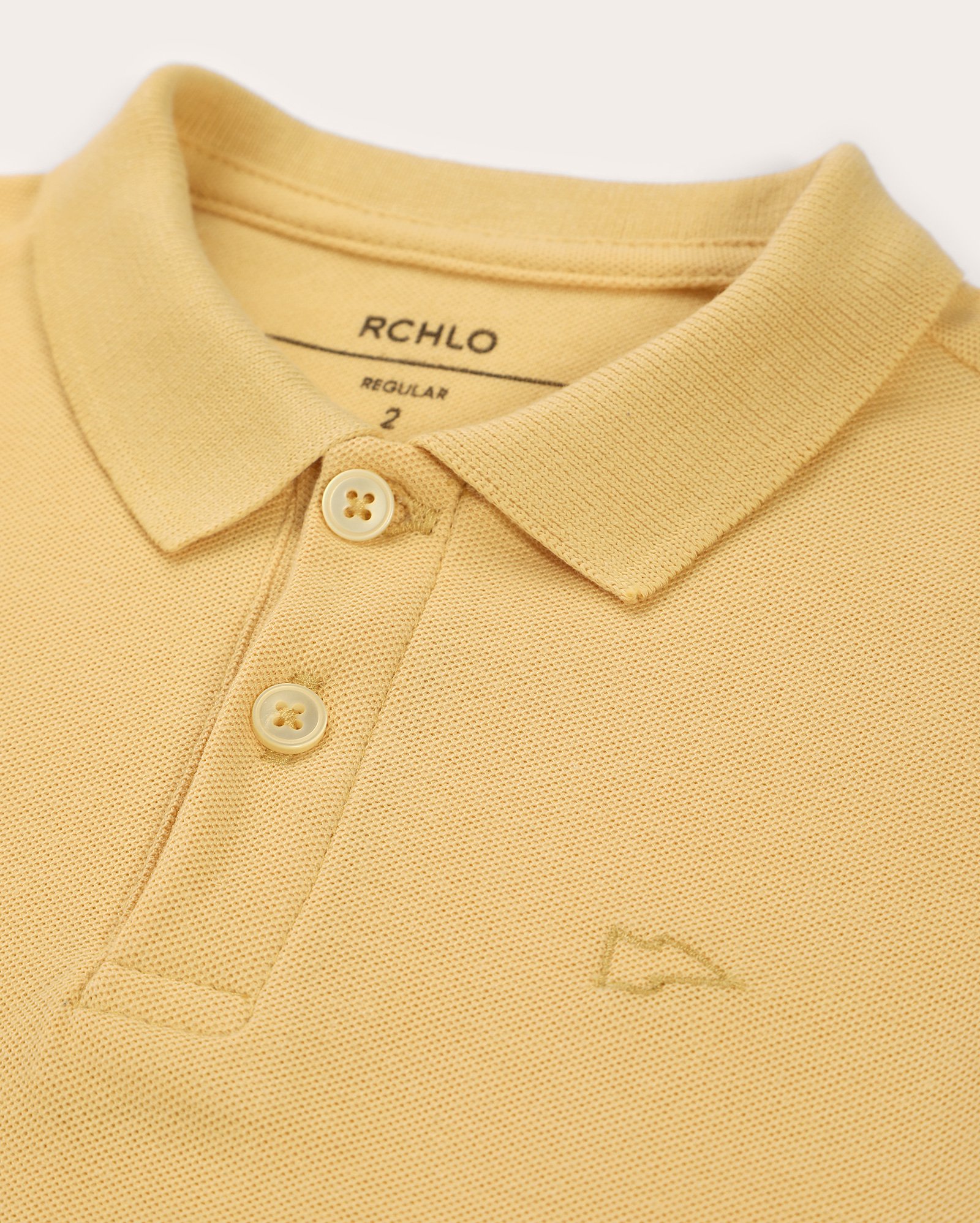Camisa polo infantil Pool Legacy lisa 1-4A amarela