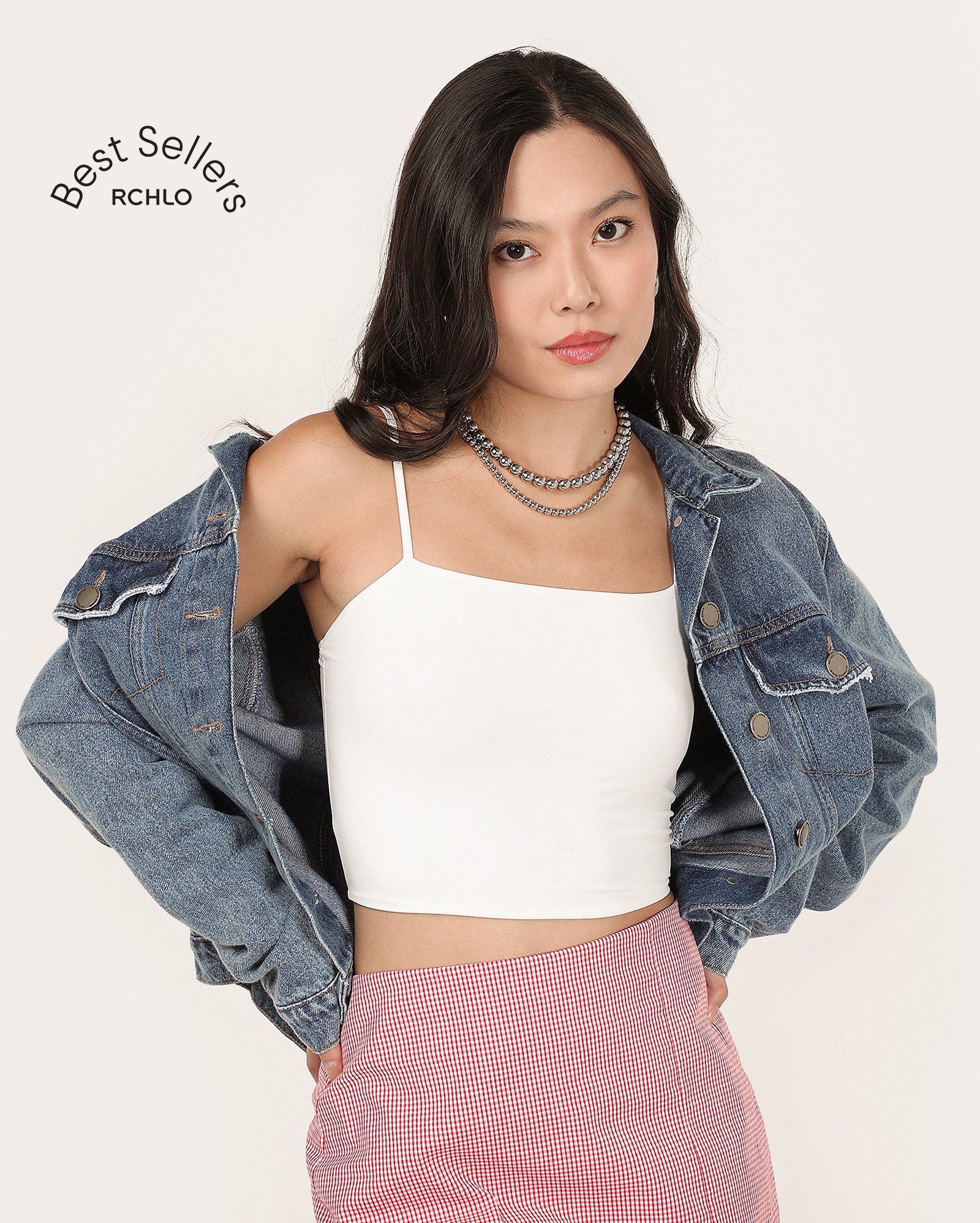 Regata cropped Maya em poliamida toque frio - Branco
