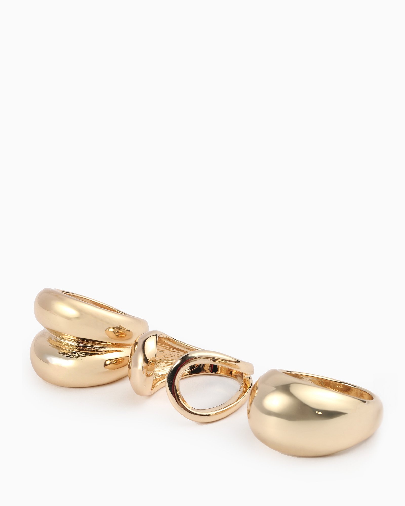 Kit anéis feminino 3 peças elaborados bold dourado | Accessori by Riachuelo