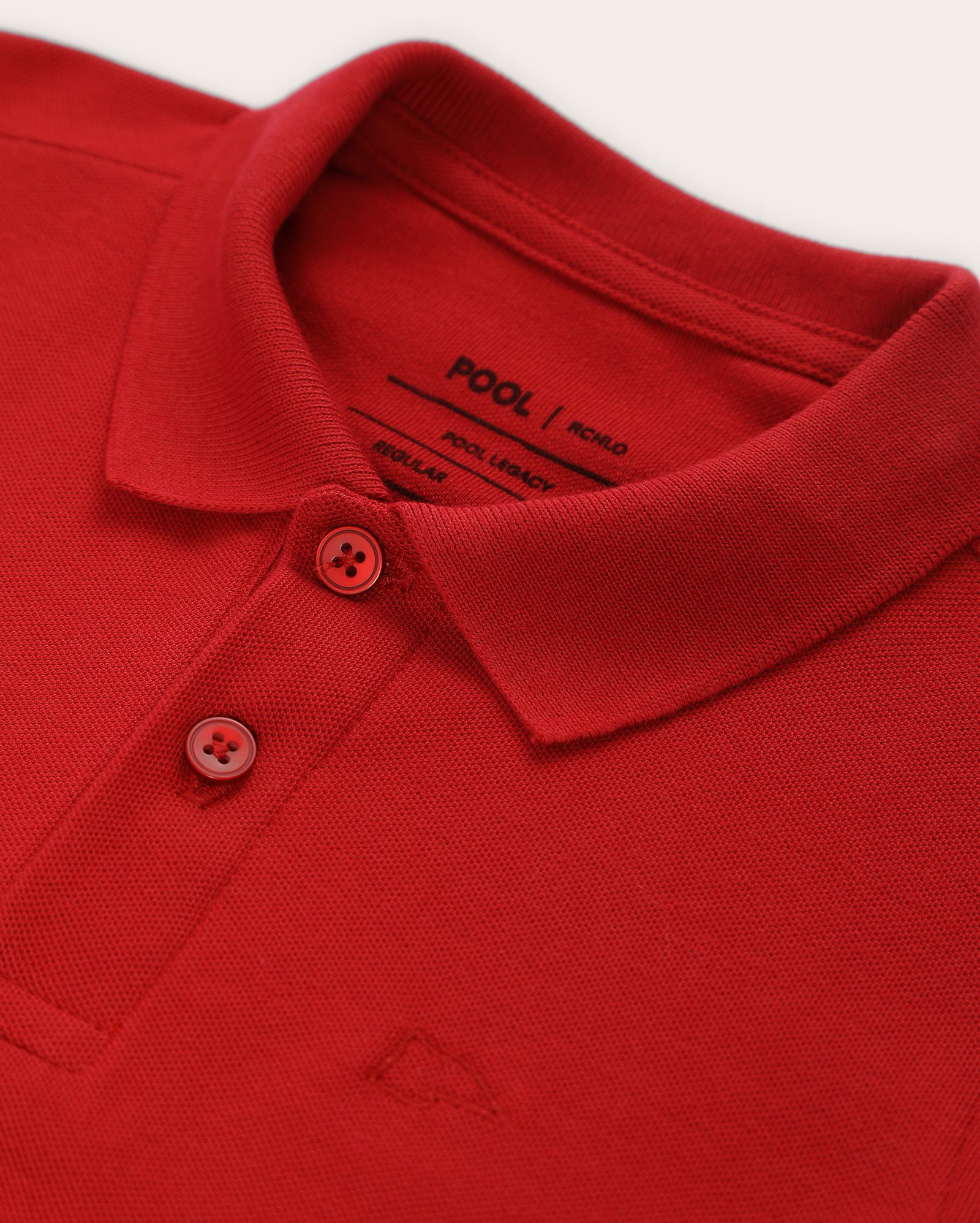 Camisa polo infantil Pool Legacy lisa 4-10A vermelha