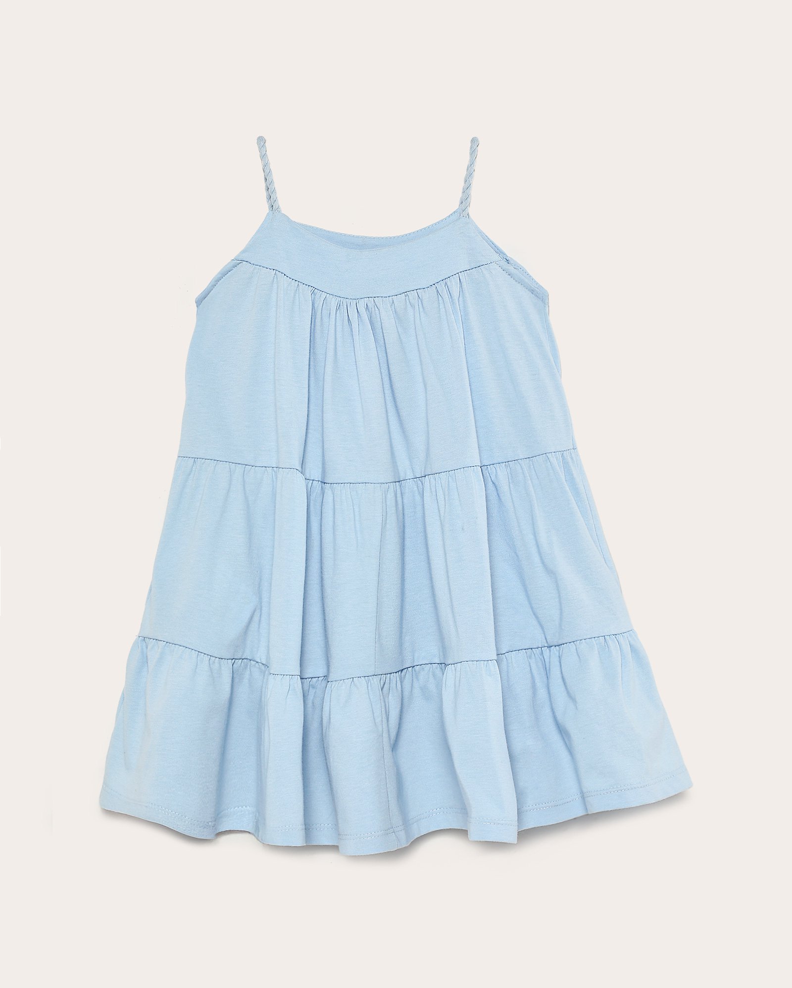 Vestido infantil evasê 3 marias liso 4-10A - Azul Claro | Pool Kids