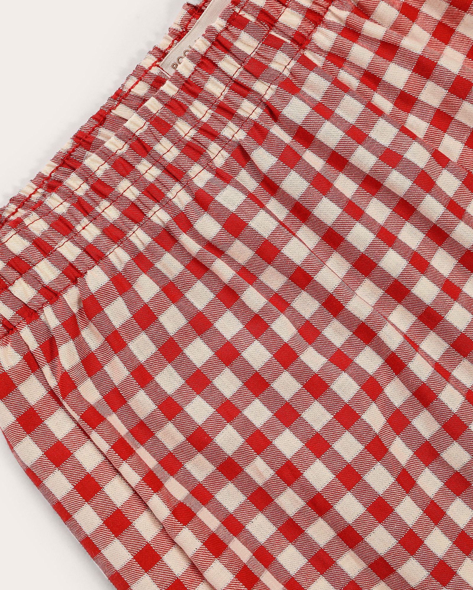 Short juvenil com laços e brilho xadrez vichy multicor