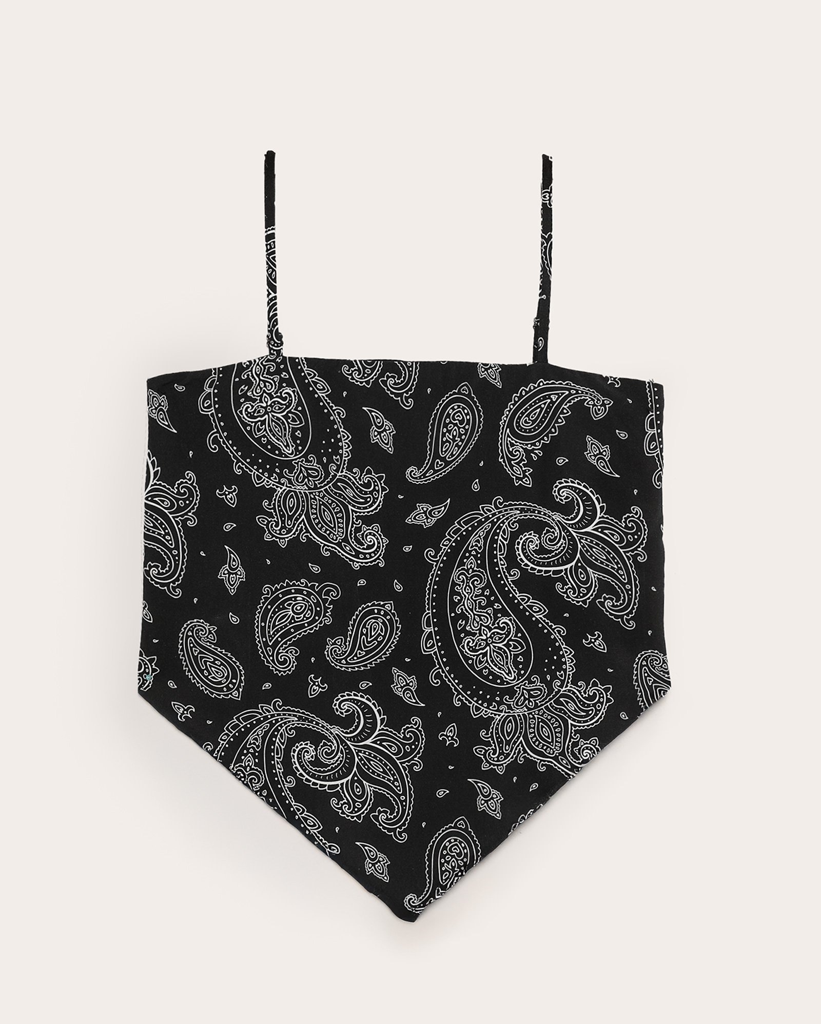 Regata cropped juvenil com ponta bandana preta | Pool