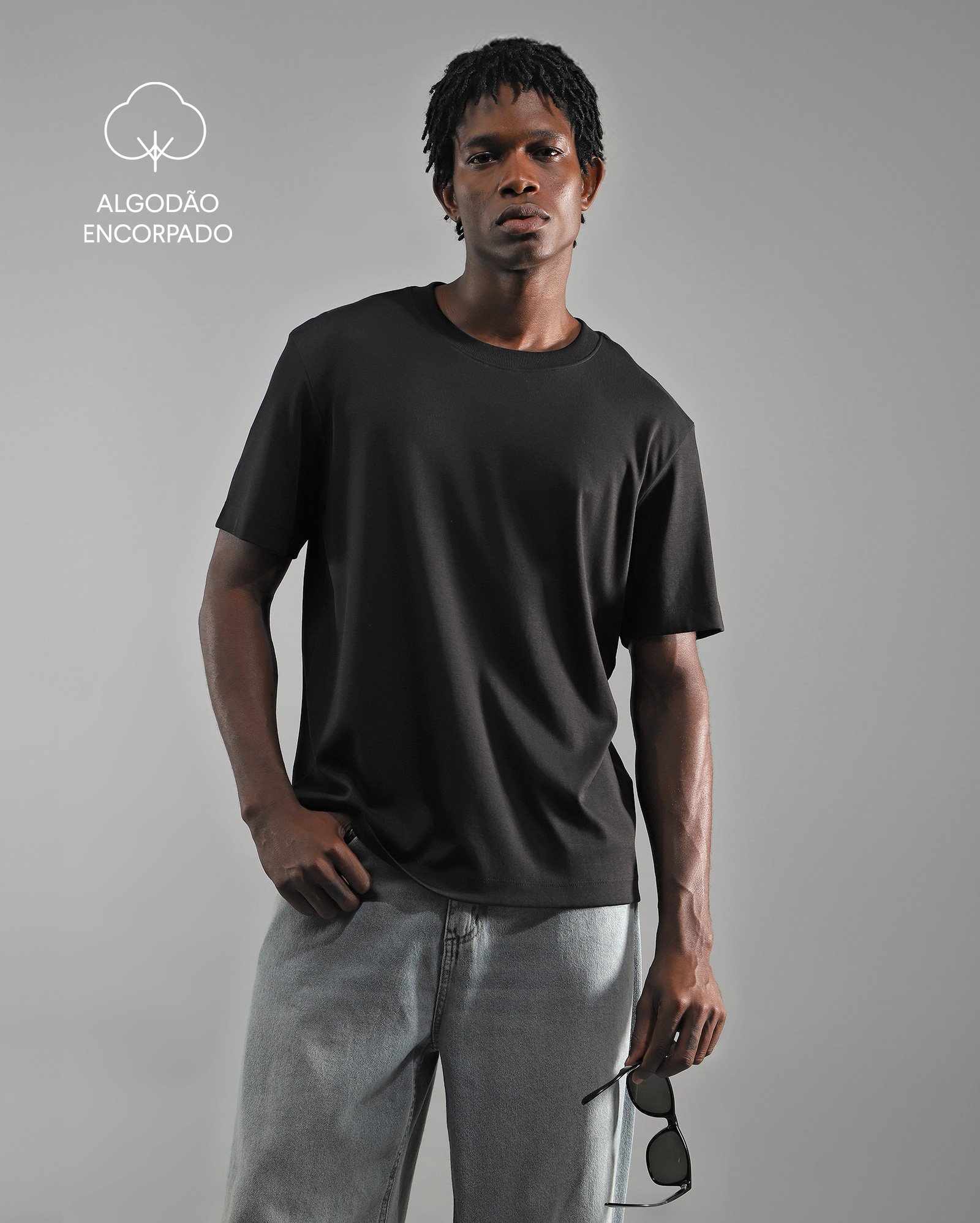 Camiseta masculina algodão peruano Tech UltraCotton - Preto