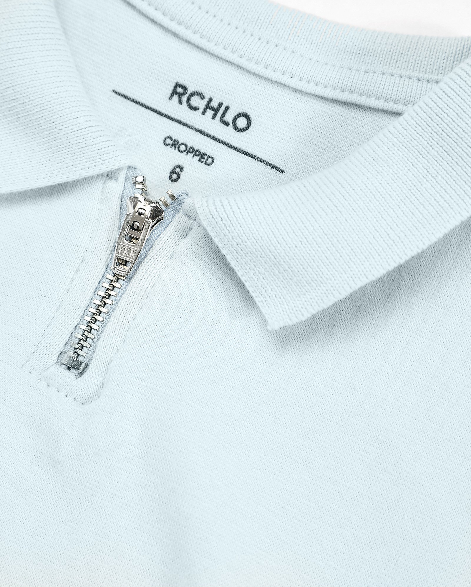 Camisa polo cropped infantil ripple 4-10A azul | Pool Kids