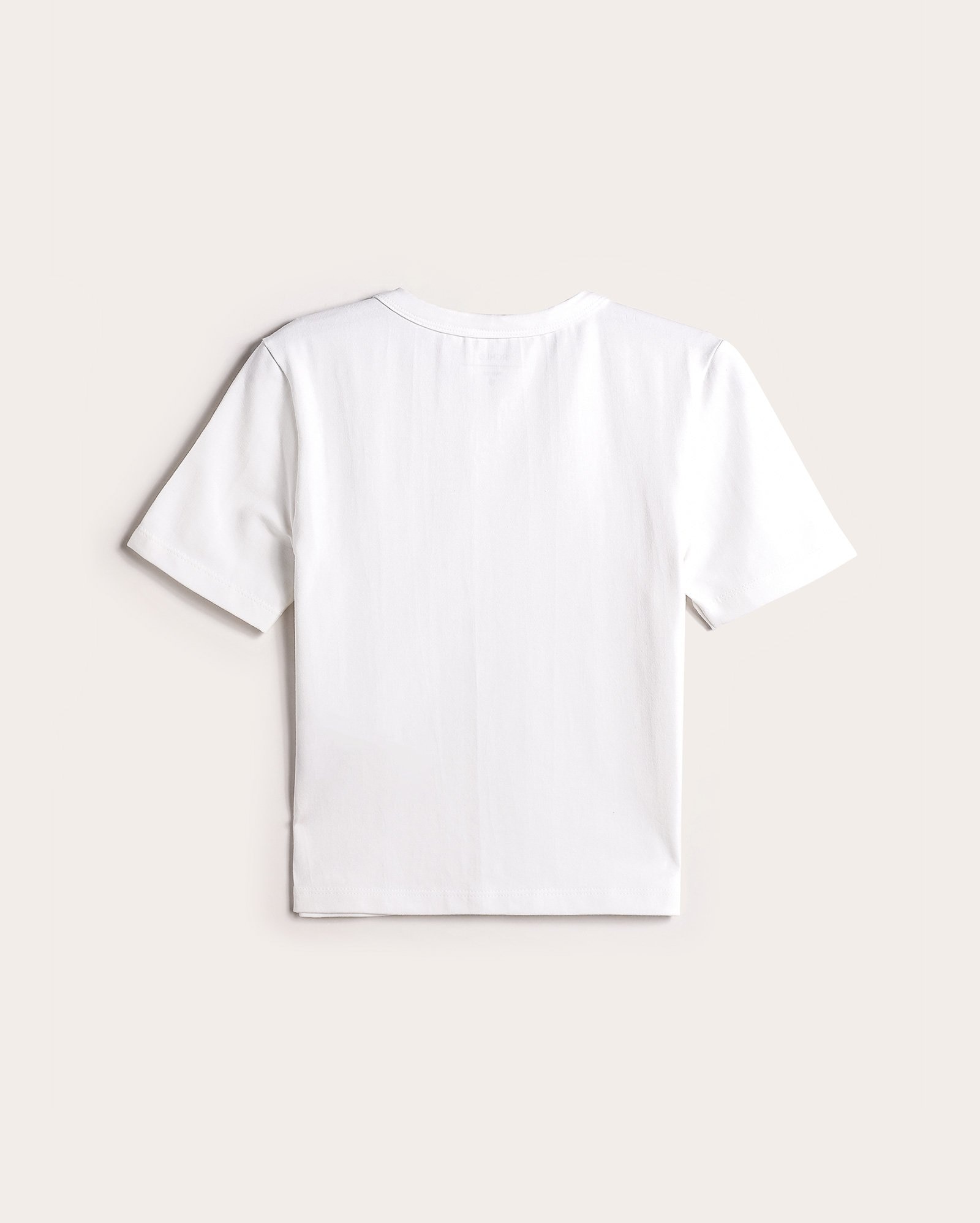 Camiseta Básica juvenil baby tee manga curta branca