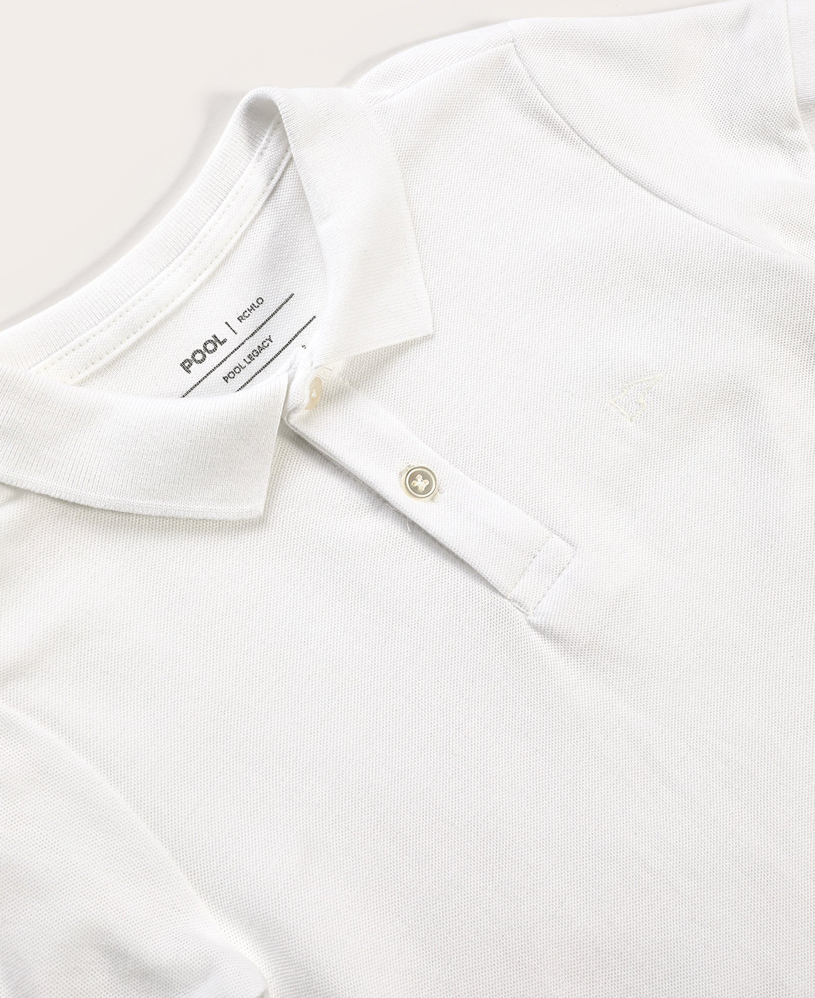 Camisa polo infantil Pool Legacy lisa 4-10A - Branco