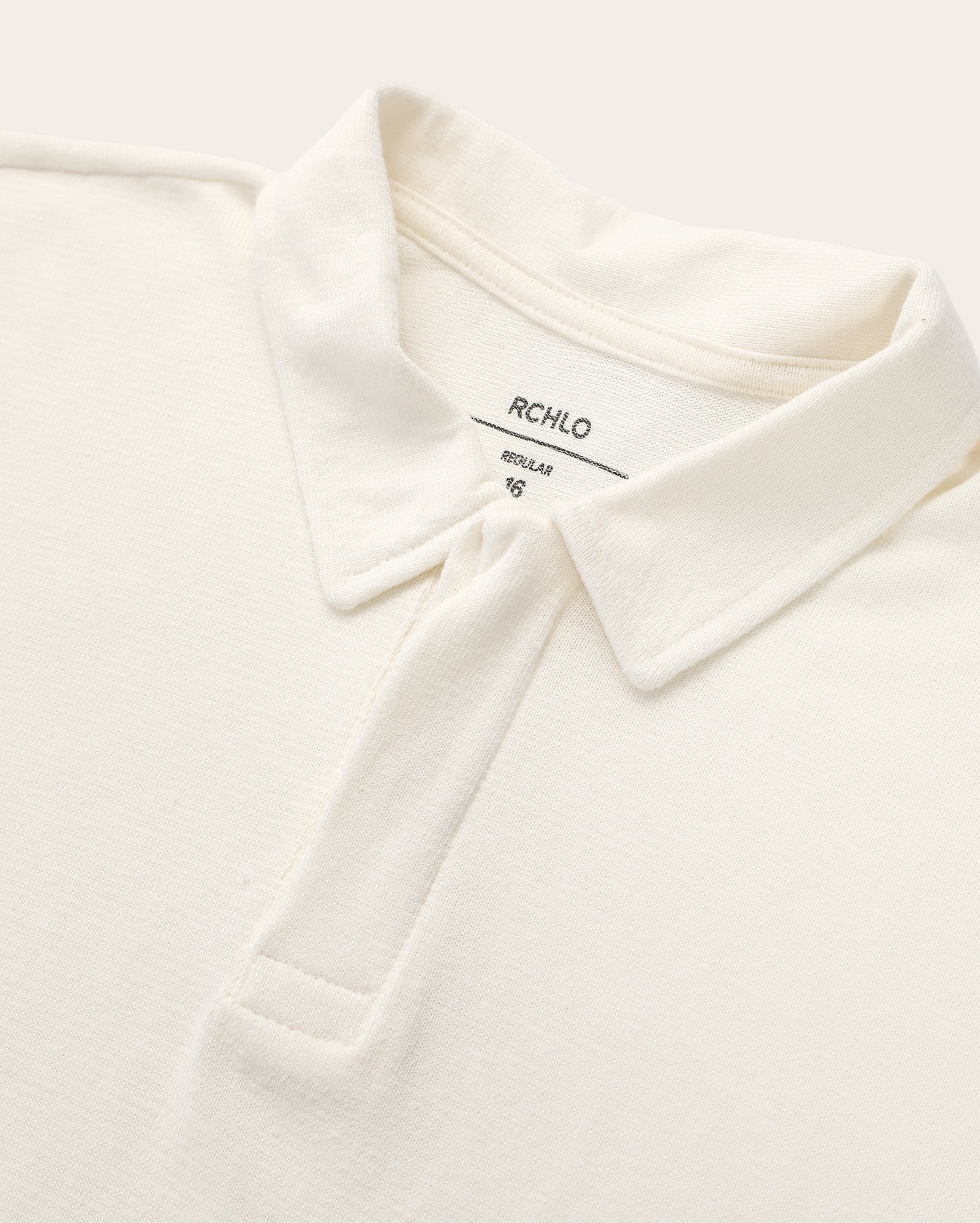 Camisa polo juvenil mescla - Off-white