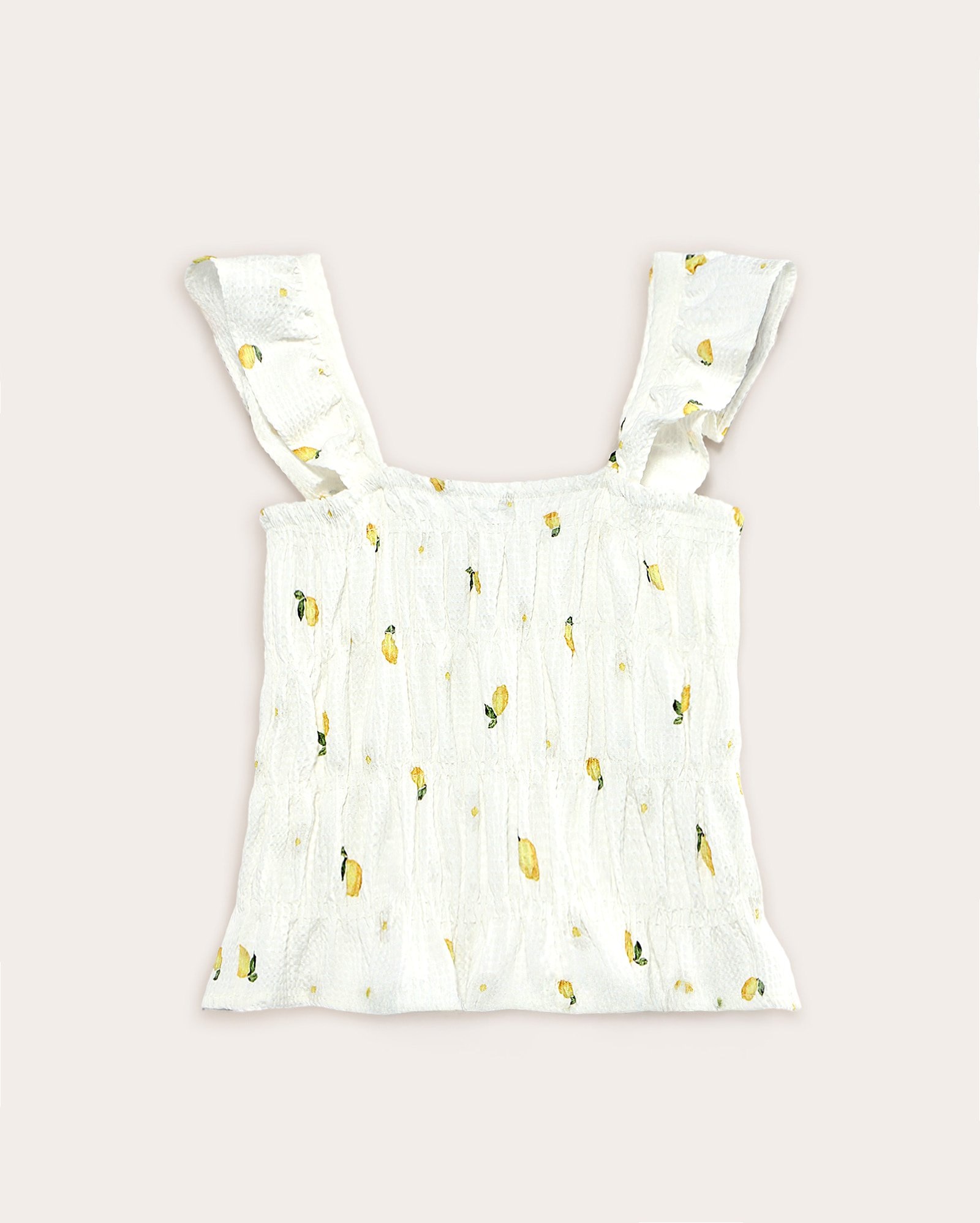 Bata infantil com babado e lastex 4-10A branco