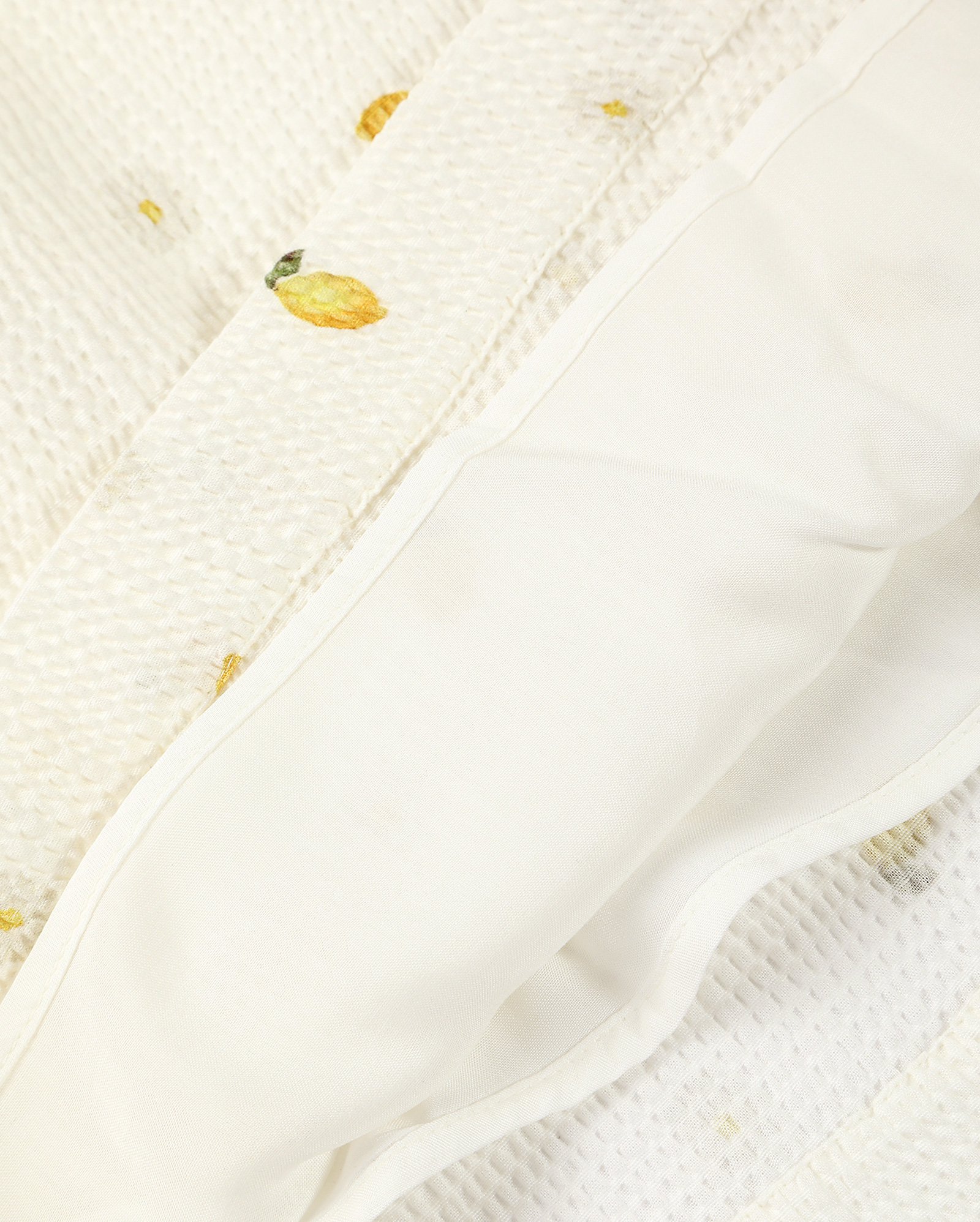 Vestido infantil texturizado limão 4-10A off-white