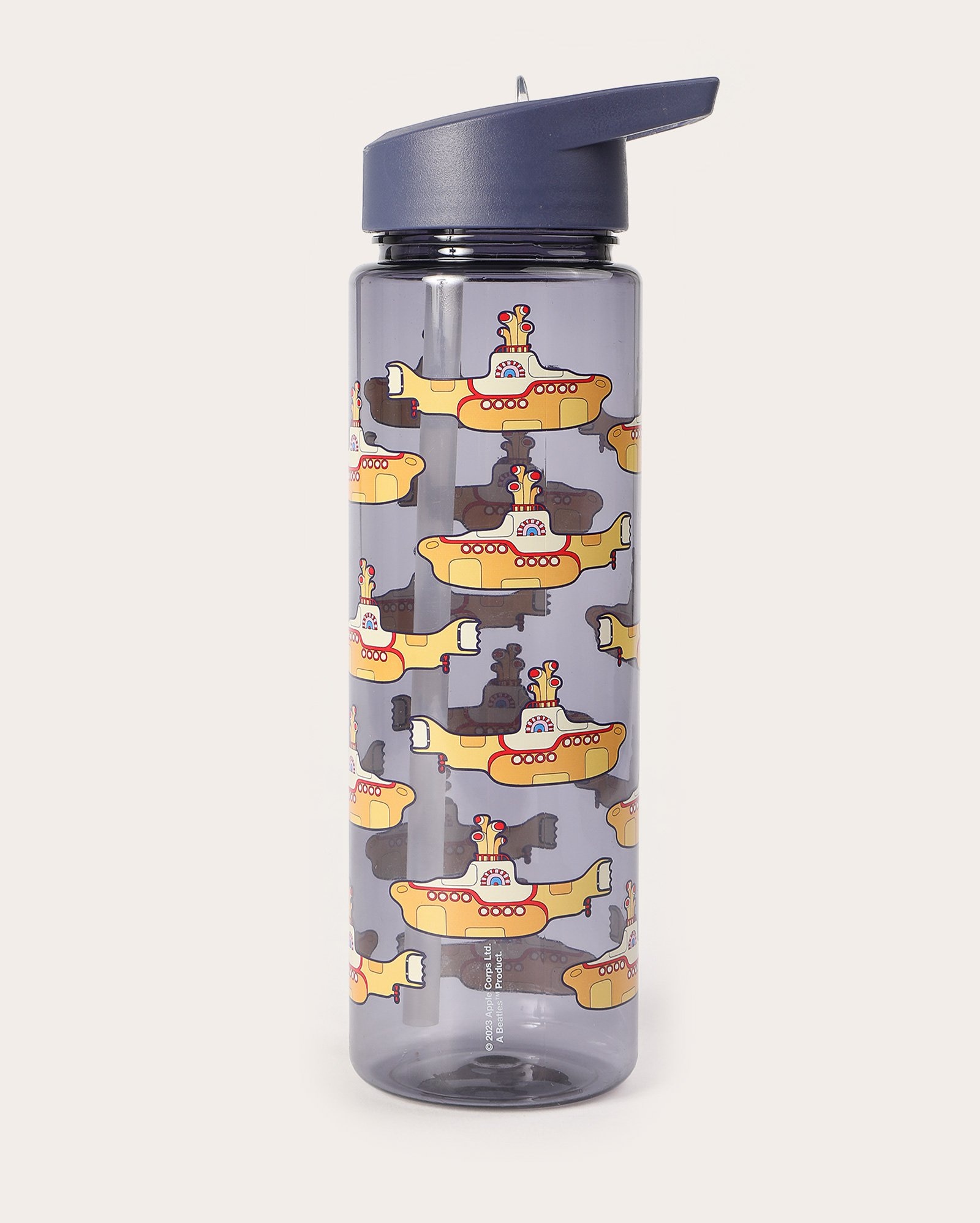 Garrafa squeeze canudo retrátil submarino 700ml azul | The Beatles
