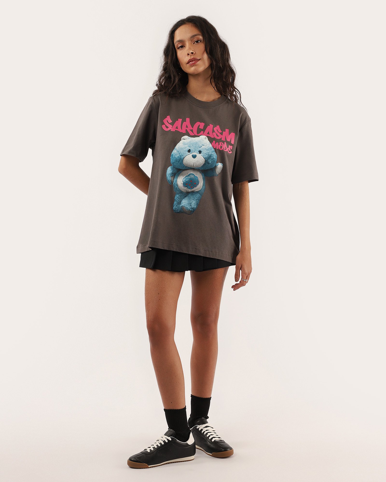 Camiseta feminina sarcasm mode cinza | Ursinhos Carinhosos