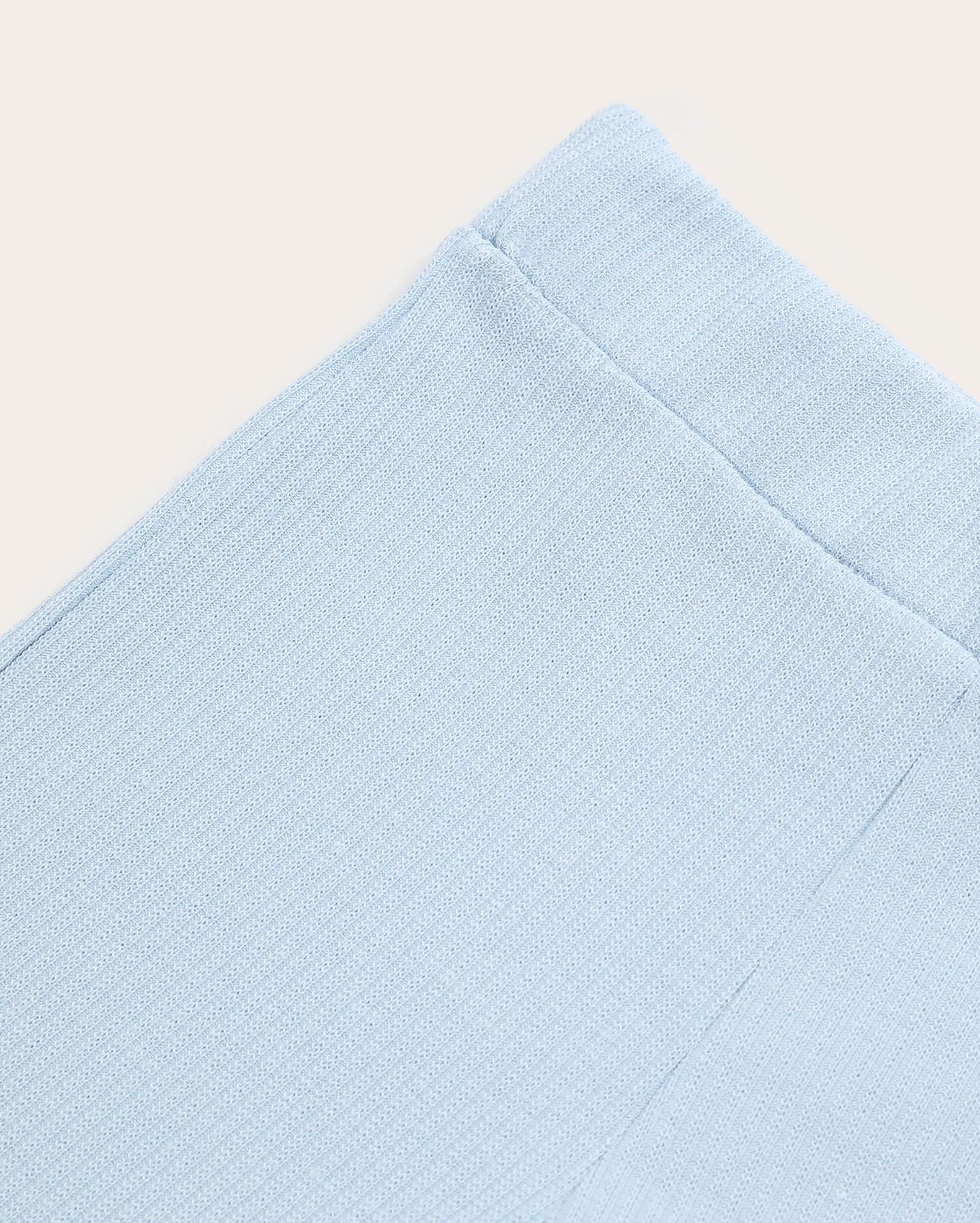 Calça legging bebê com laço canelada azul | Baby Way