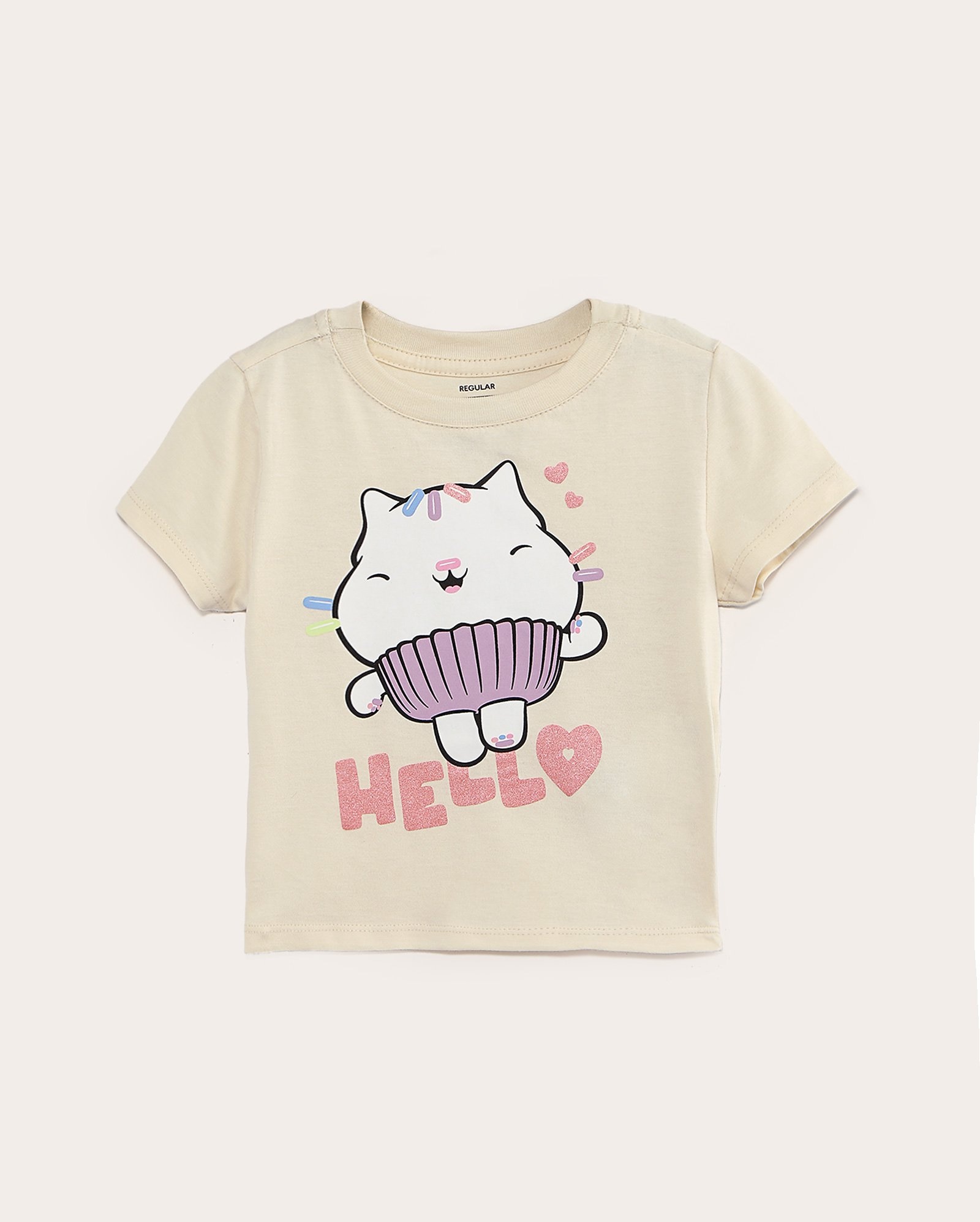 Camiseta infantil A casa mágica da Gabby 1-4A bege | DreamWorks