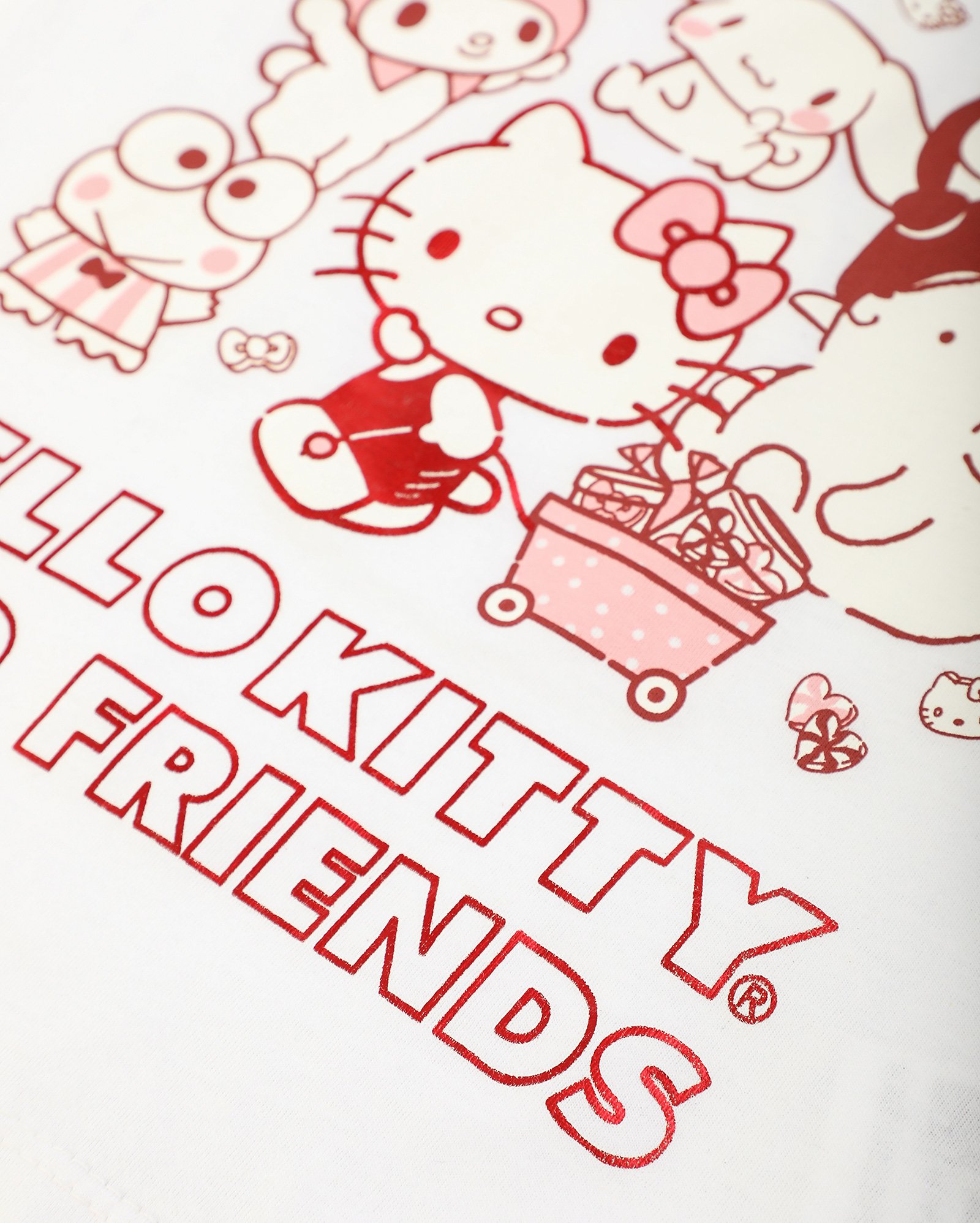 Camiseta juvenil cropped manga curta Hello Kitty multicor | Sanrio