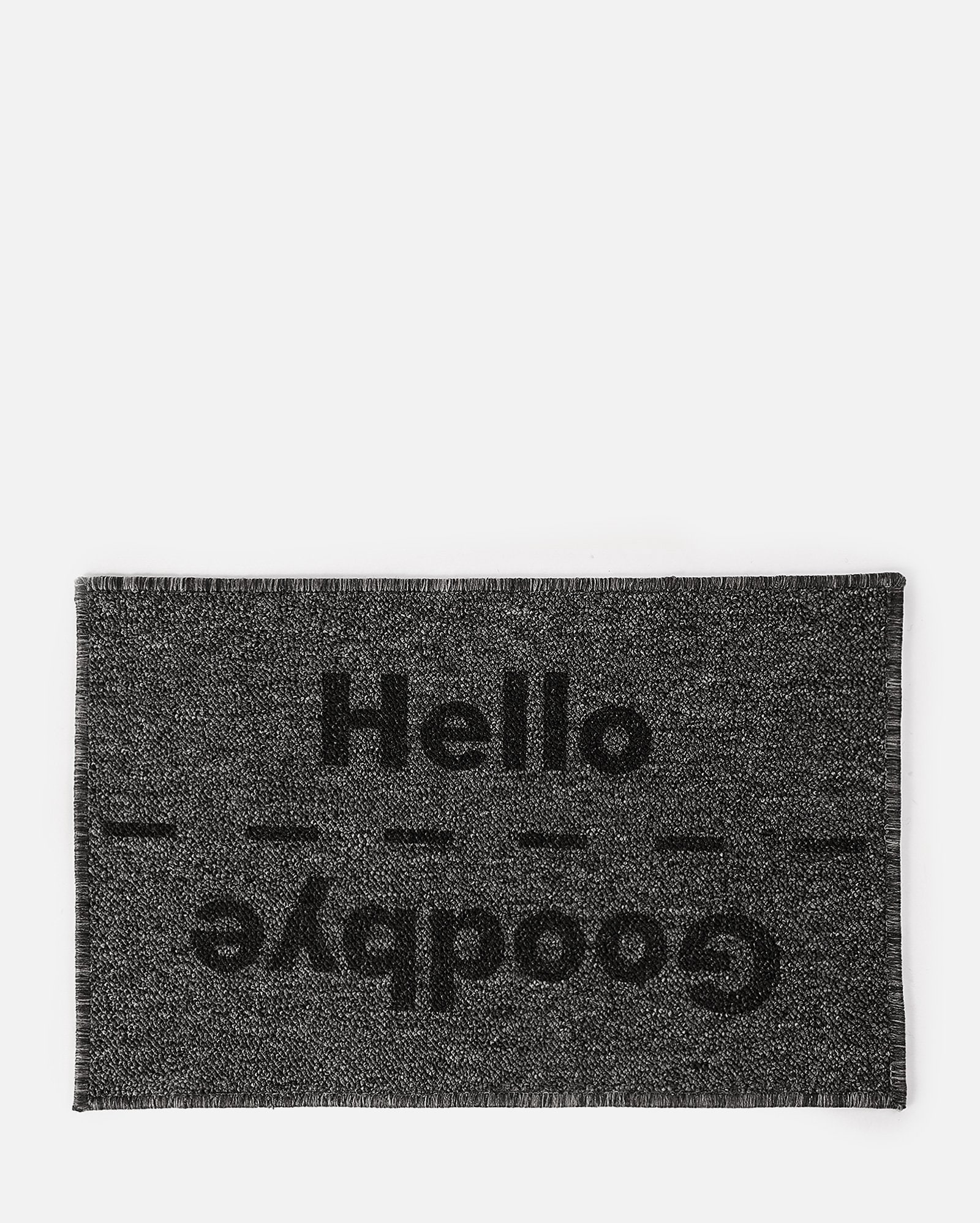 Tapete capacho hello goodbye 40x60cm mescla cinza | Oasis