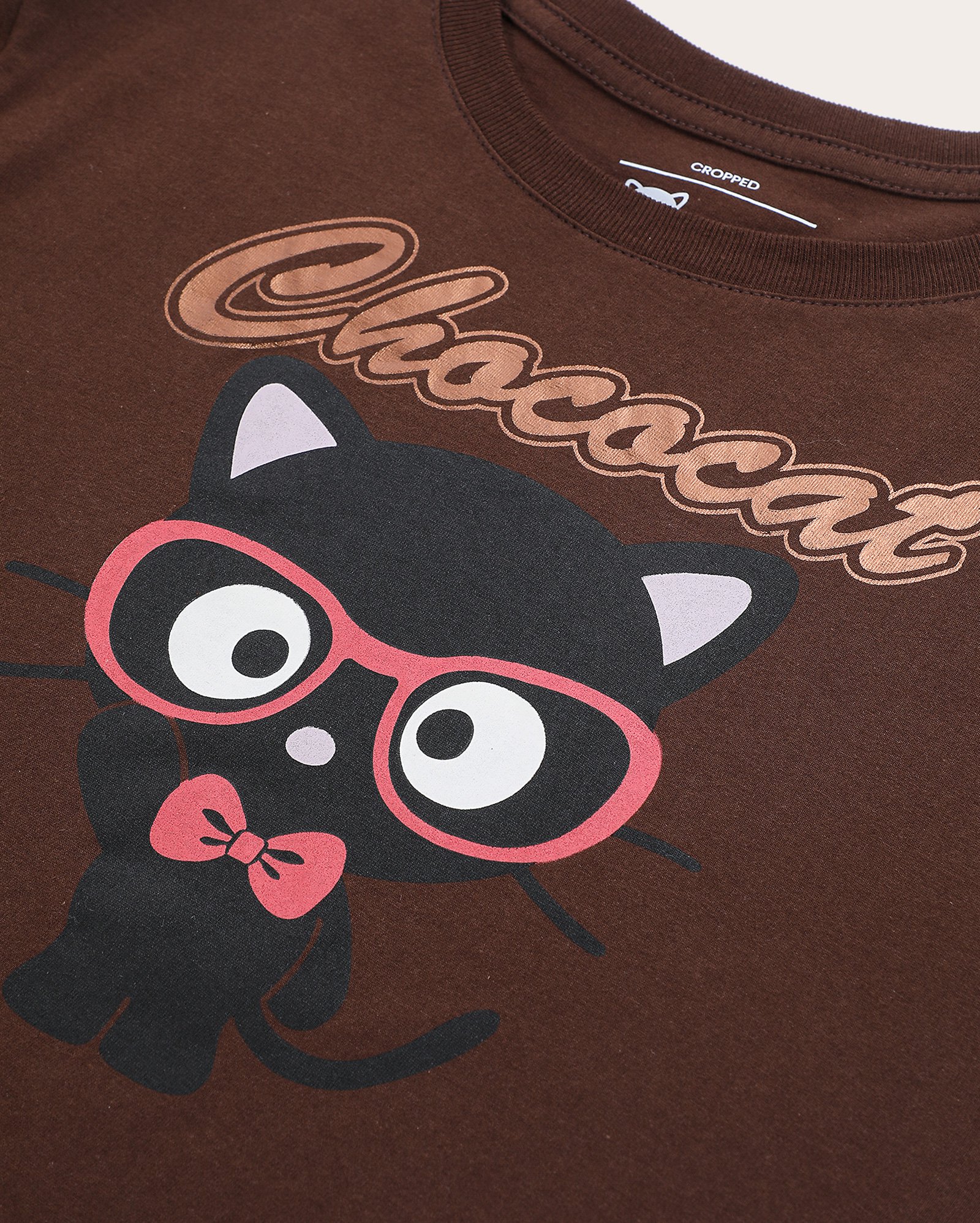 Camiseta cropped juvenil Chococat marrom | Sanrio