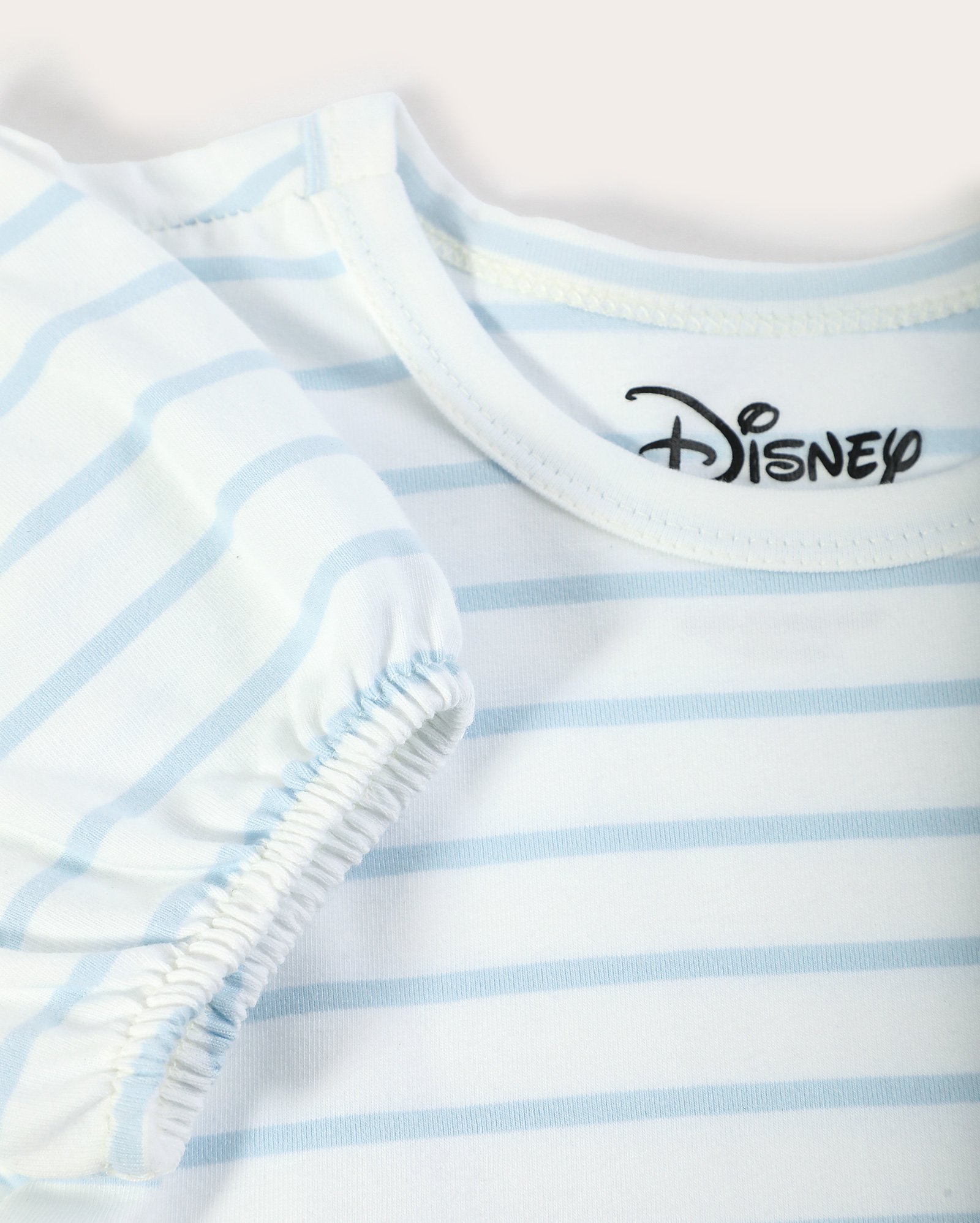 Vestido infantil evasê manga bufante Stitch e Angel 1-4A azul - Azul Claro | Disney