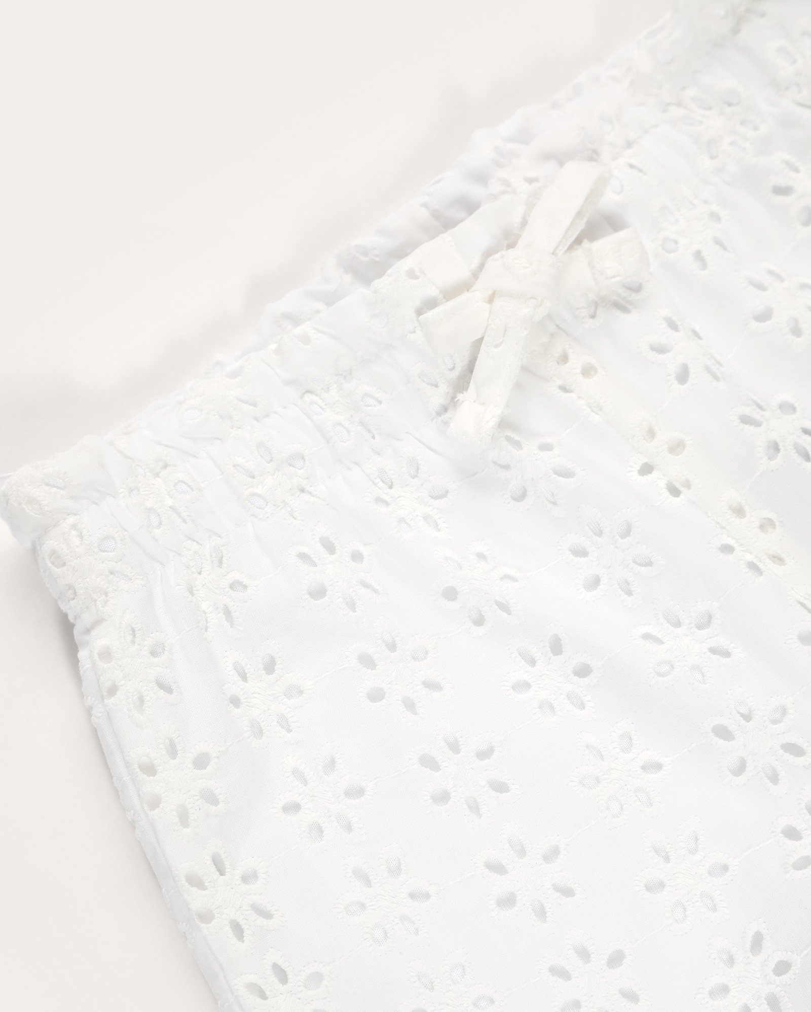 Short infantil em laise com laço 1-4A branco