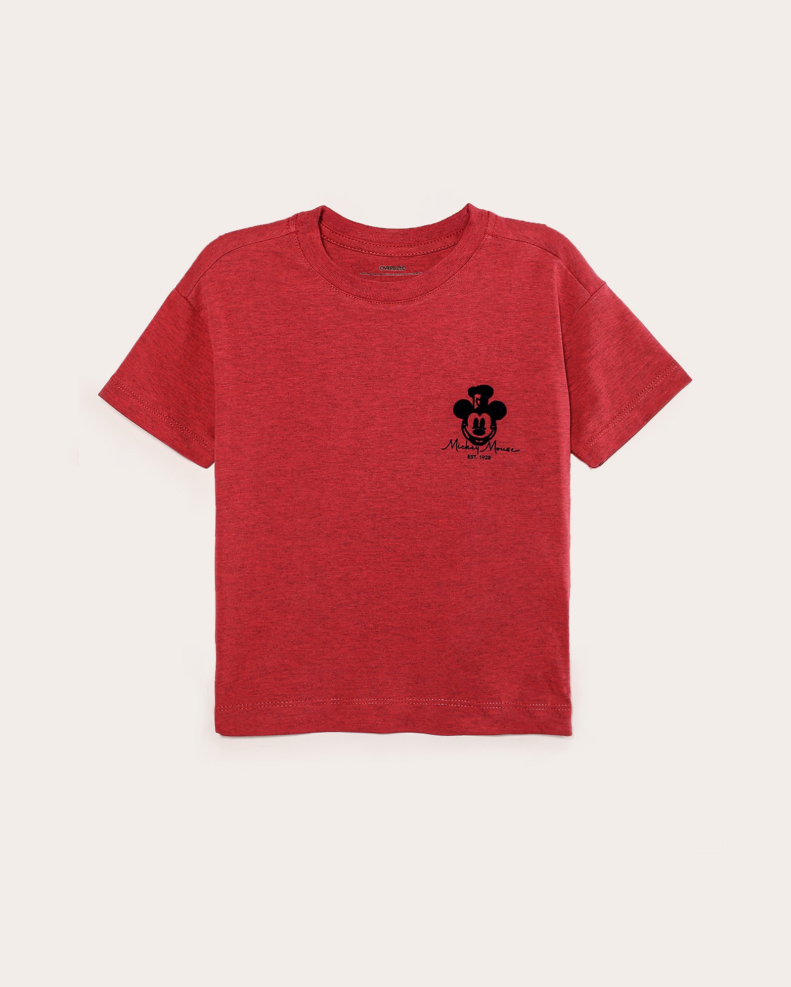 Camiseta infantil oversized Mickey Mouse 1-4A vermelha | Disney