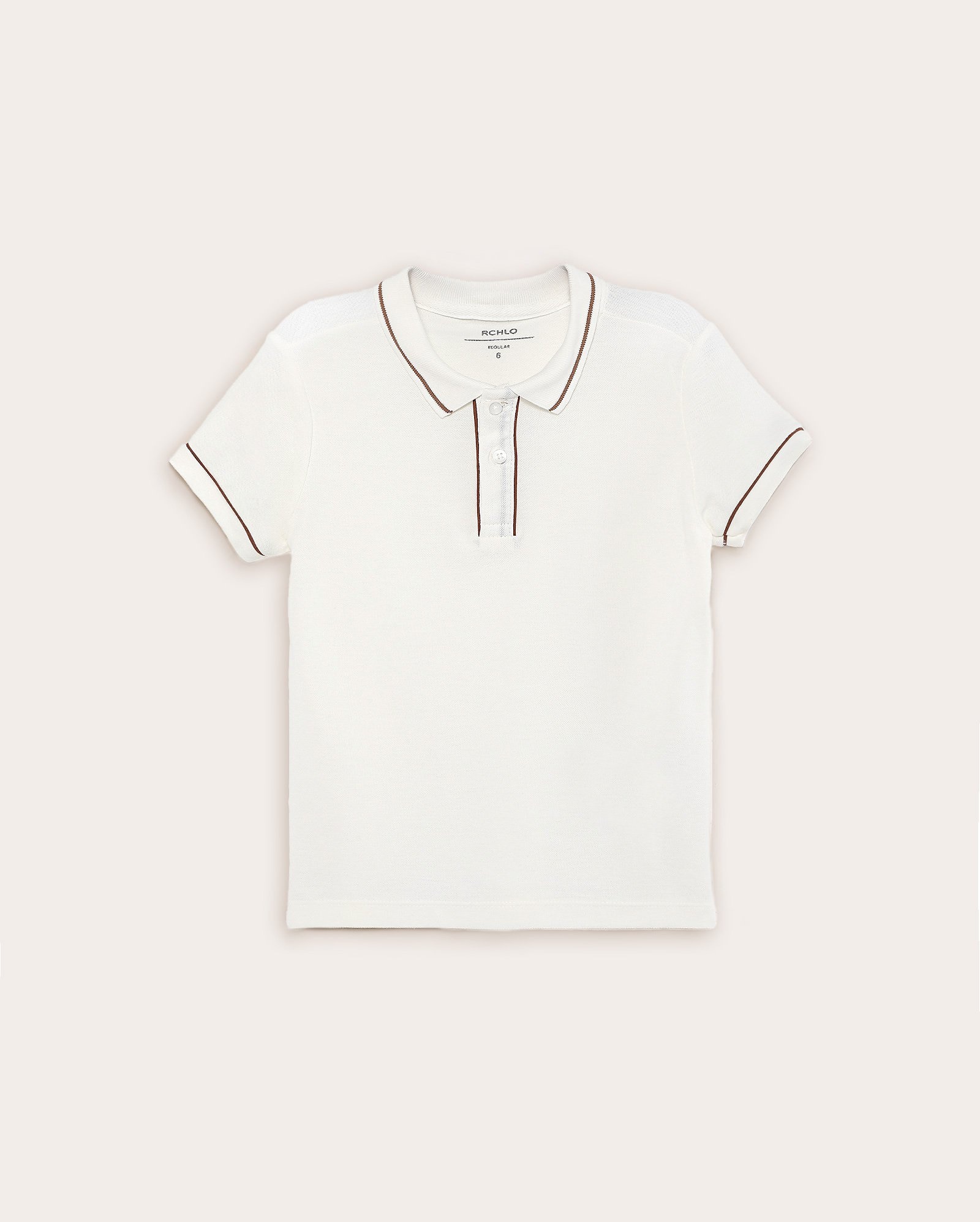 Camisa polo infantil regular manga curta 4-10A - Branco