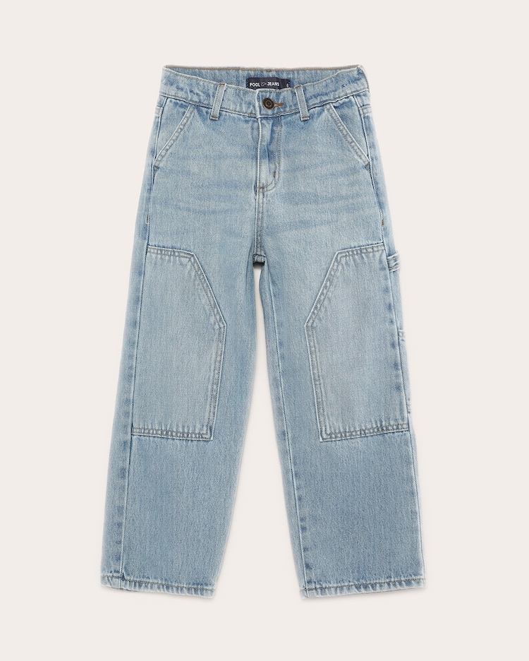 Riachuelo Calça jeans infantil skater com bolso cargo 4-10A