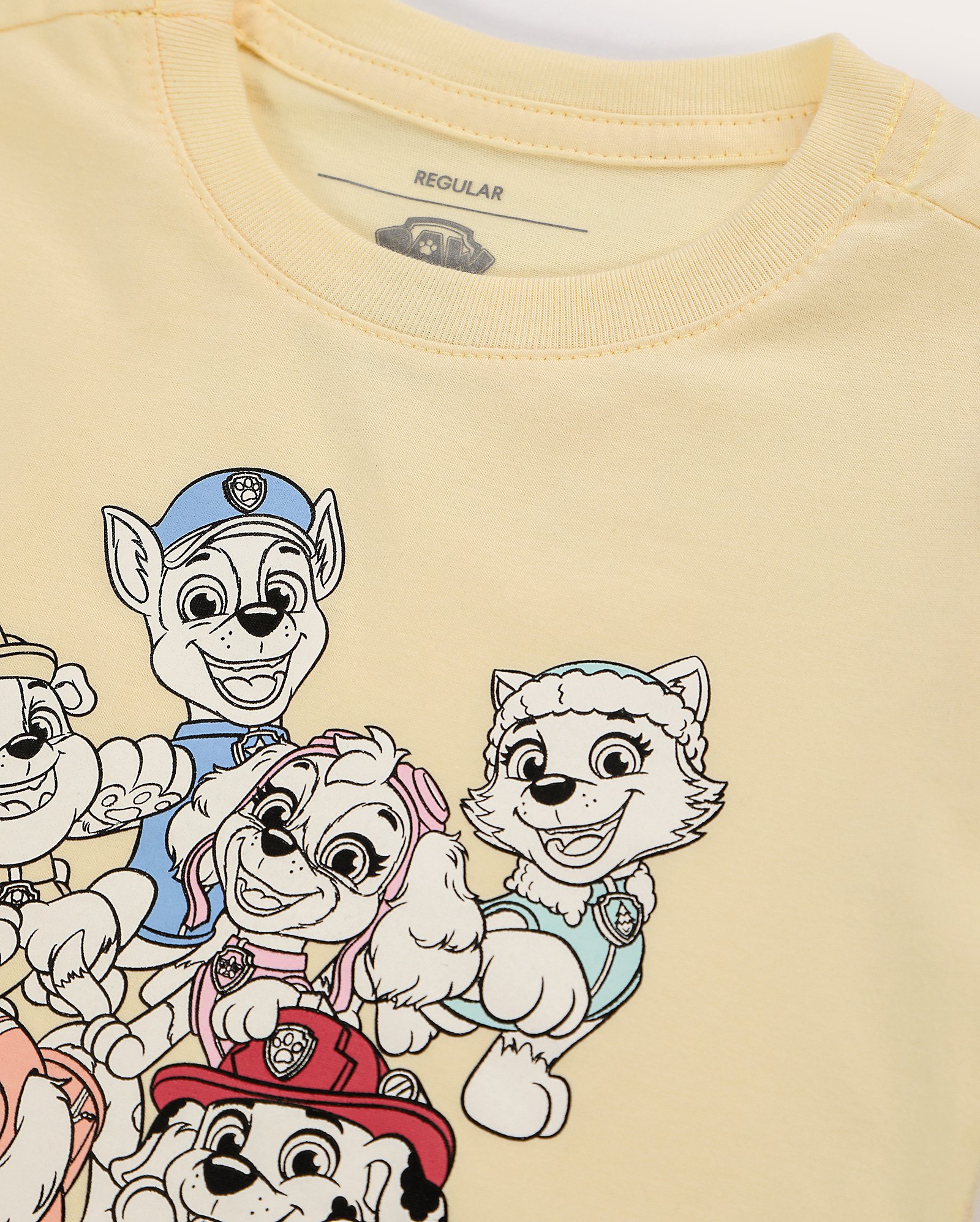 Camiseta infantil regular Patrulha Canina 1-4A amarela | Paramount