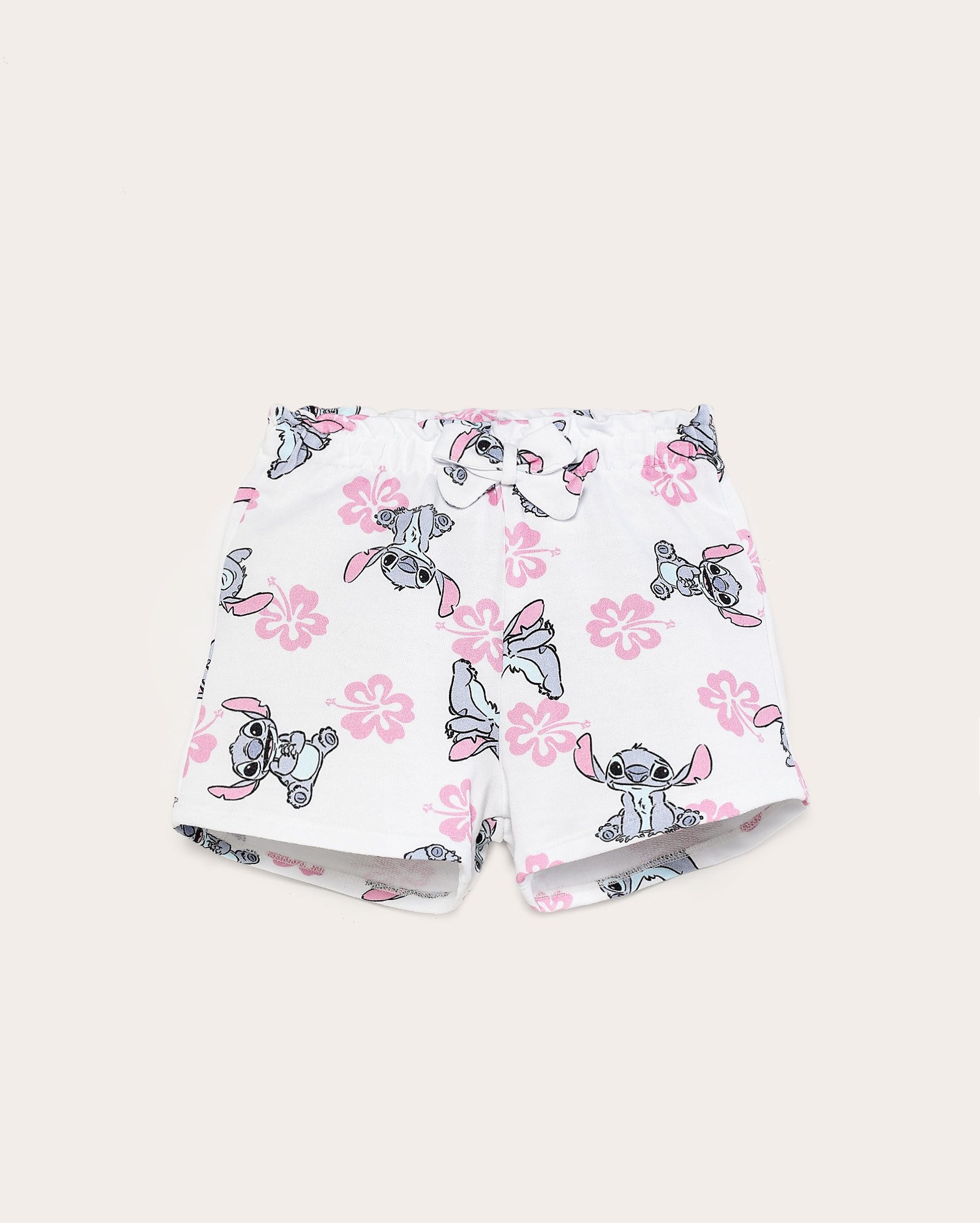 Short de moletom infantil clochard Stitch 4-10A branco | Disney