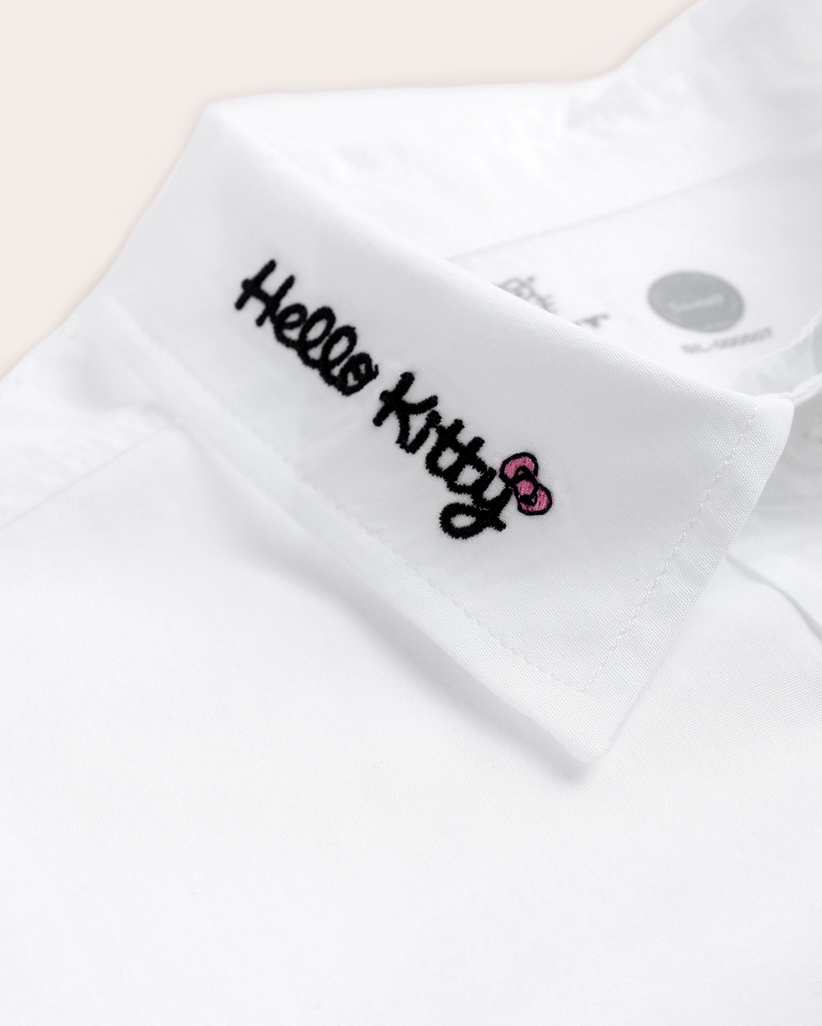 Camisa infantil bordado Hello Kitty 4-10A branca | Sanrio