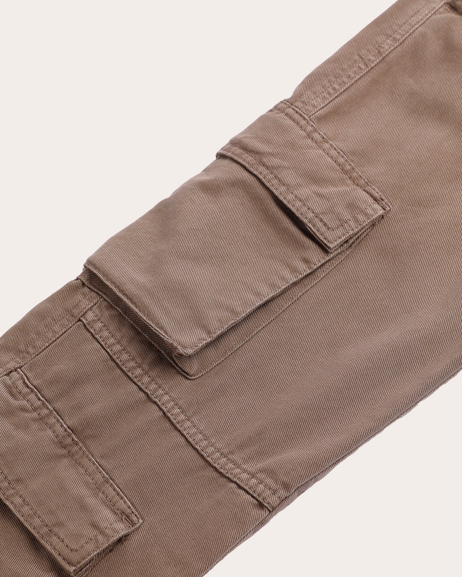 Calça sarja Infantil skater bolsos cargo 4-10A marrom