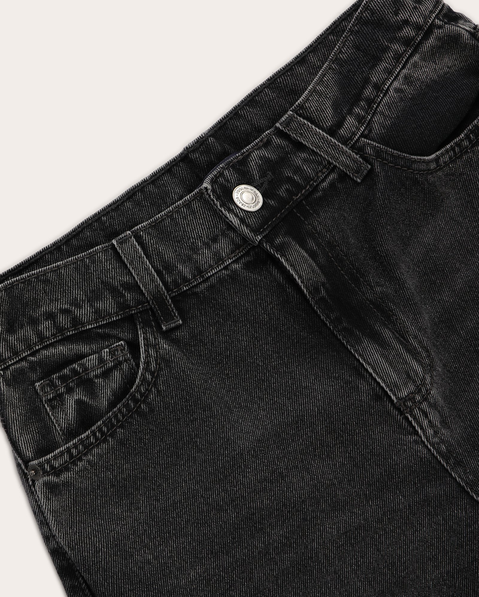 Calça black jeans juvenil reta com bandana