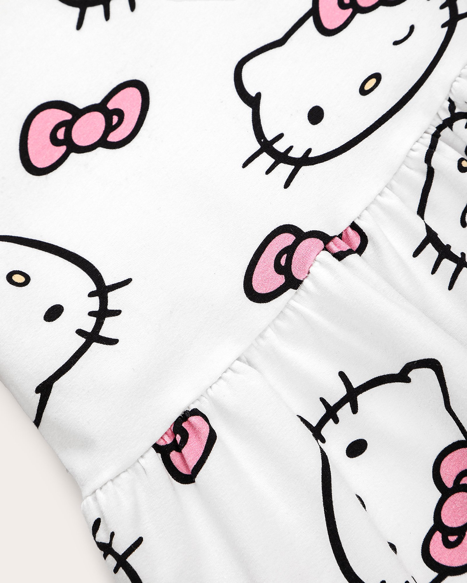 Vestido infantil três marias Hello Kitty 4-10A branco | Sanrio